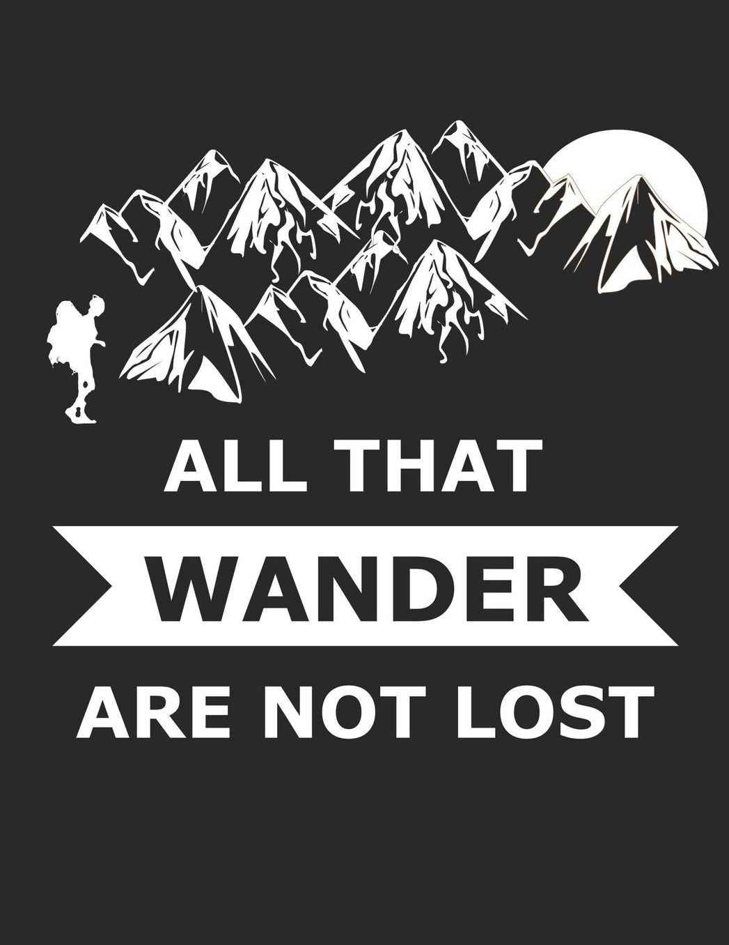 Mein Gipfellogbuch: Das Bergtouren Tagebuch zum selber ausfï¿½llen ♦ Wandertagebuch fï¿½r die schï¿½nsten Wanderungen, Aussichten und Erinnerungen ♦ A4+ Format ♦ Motiv: all that wander are not lost