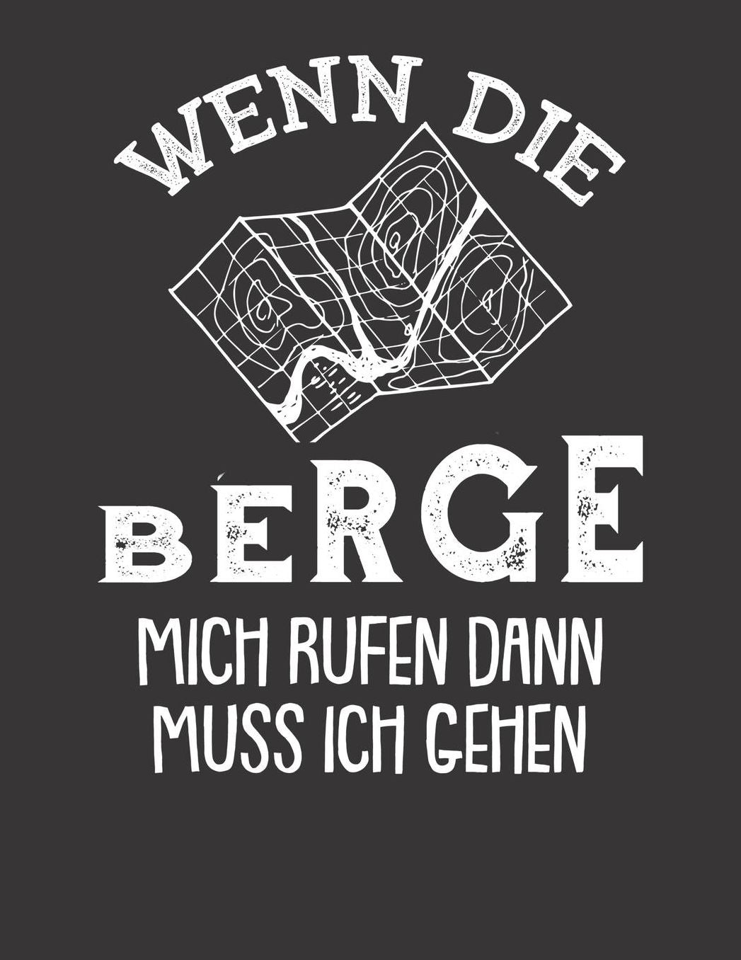 Mein Gipfellogbuch: Das Bergtouren Tagebuch zum selber ausfï¿½llen ♦ Wandertagebuch fï¿½r die schï¿½nsten Wanderungen, Aussichten und Erinnerungen ♦ A4+ Format ♦ Motiv: Berge rufen mich - Landkarte