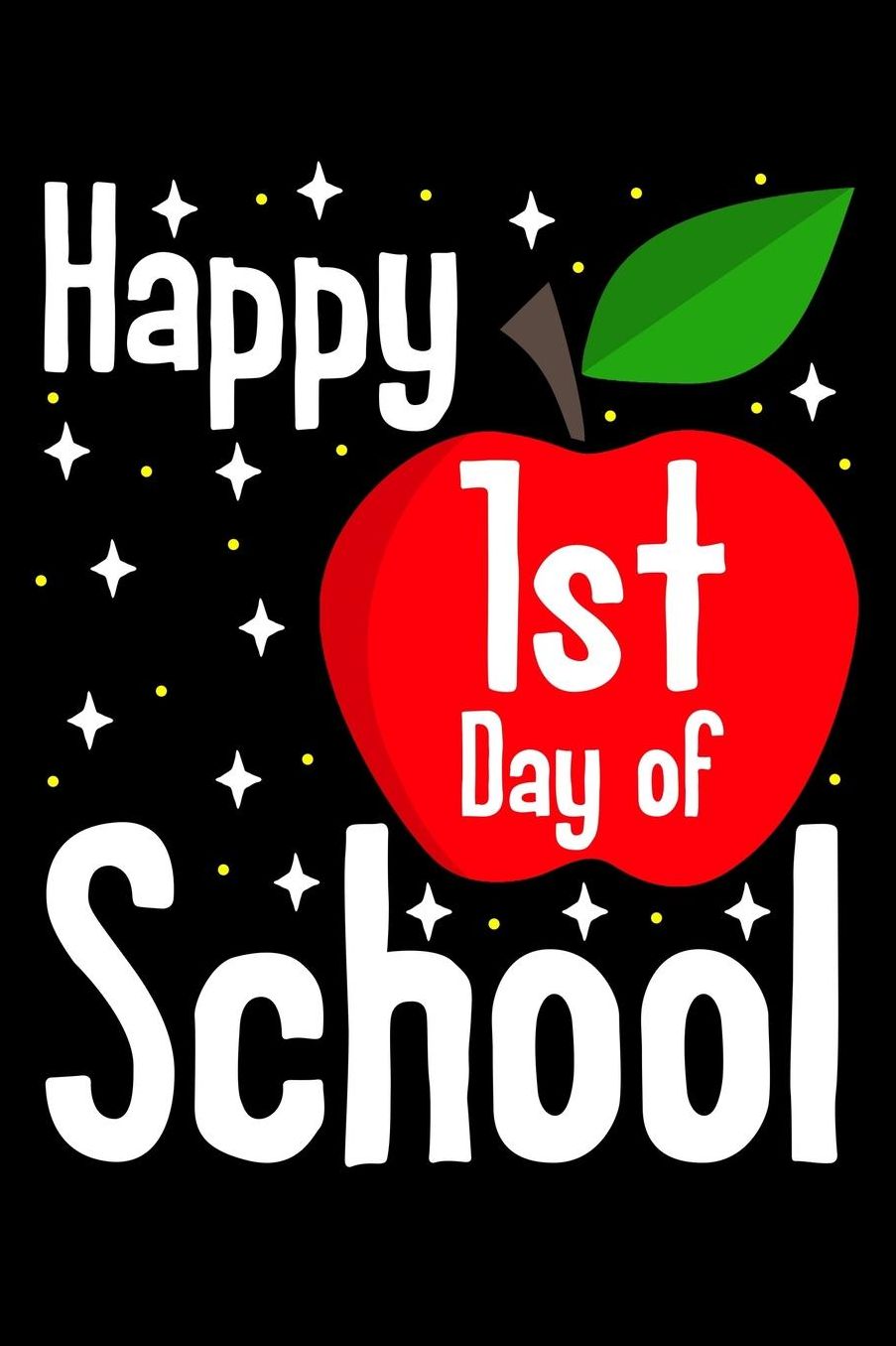 Happy 1st day of school: Apples and fruit fans design 120 Page composition Blank Notebook colleg ruled journal for your kids boy or girl to start a happy 1st day of school