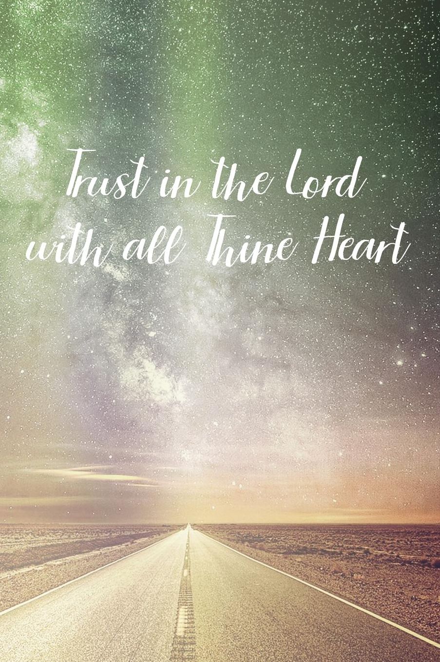 Trust in the Lord with all Thine Heart: Prayer Journal - a beautiful peaceful notebook cover with 120 blank, lined pages.