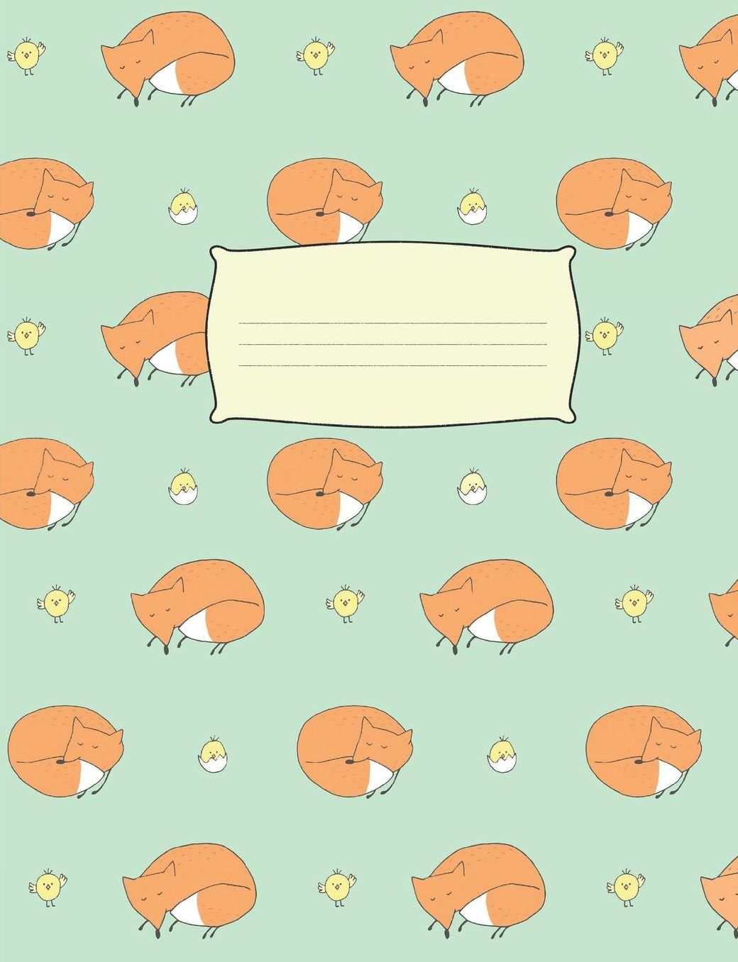 Fox & Chicken: Wide Ruled Journal