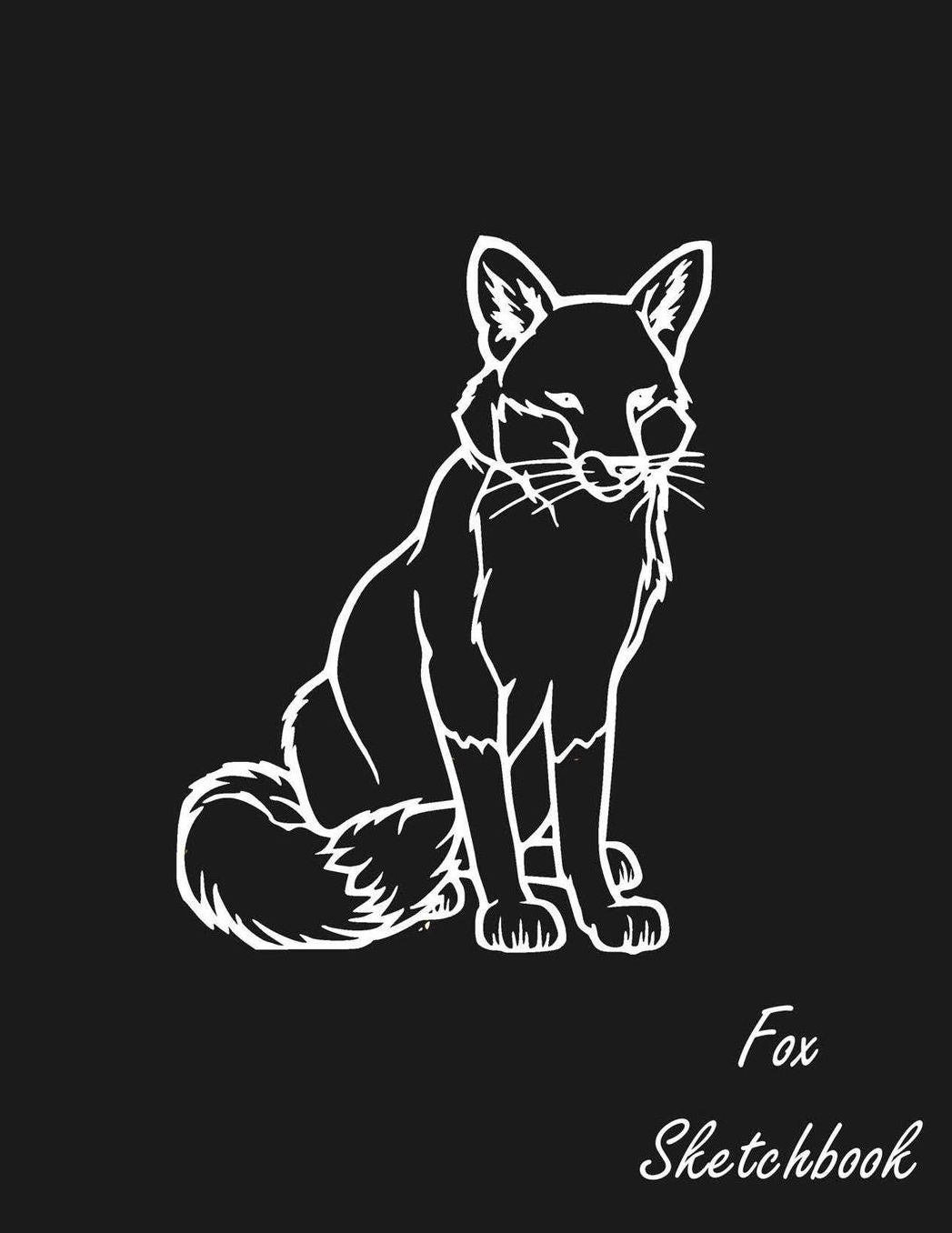 fox sketchbook: cute sketchbook with blank pages, large notebook journal for sketching drawing doodling coloring & designing, fox lovers gift