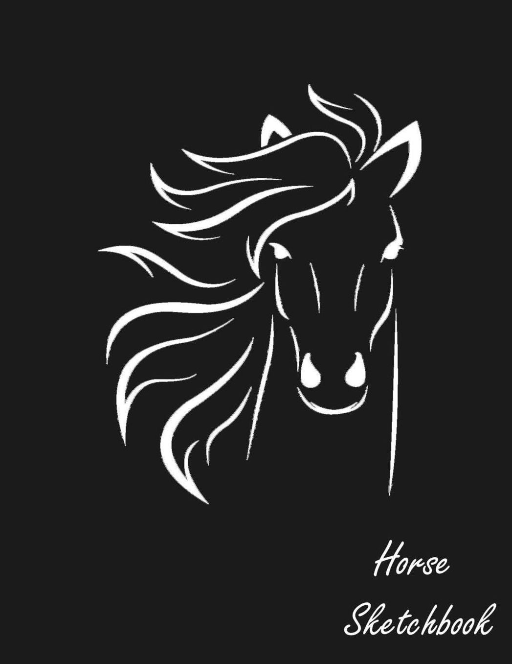 horse sketchbook: large and blank sketchbook with a beautiful cover, good for sketching drawing whiting journaling and doodling, journal sketchbook for girls tenns & adults