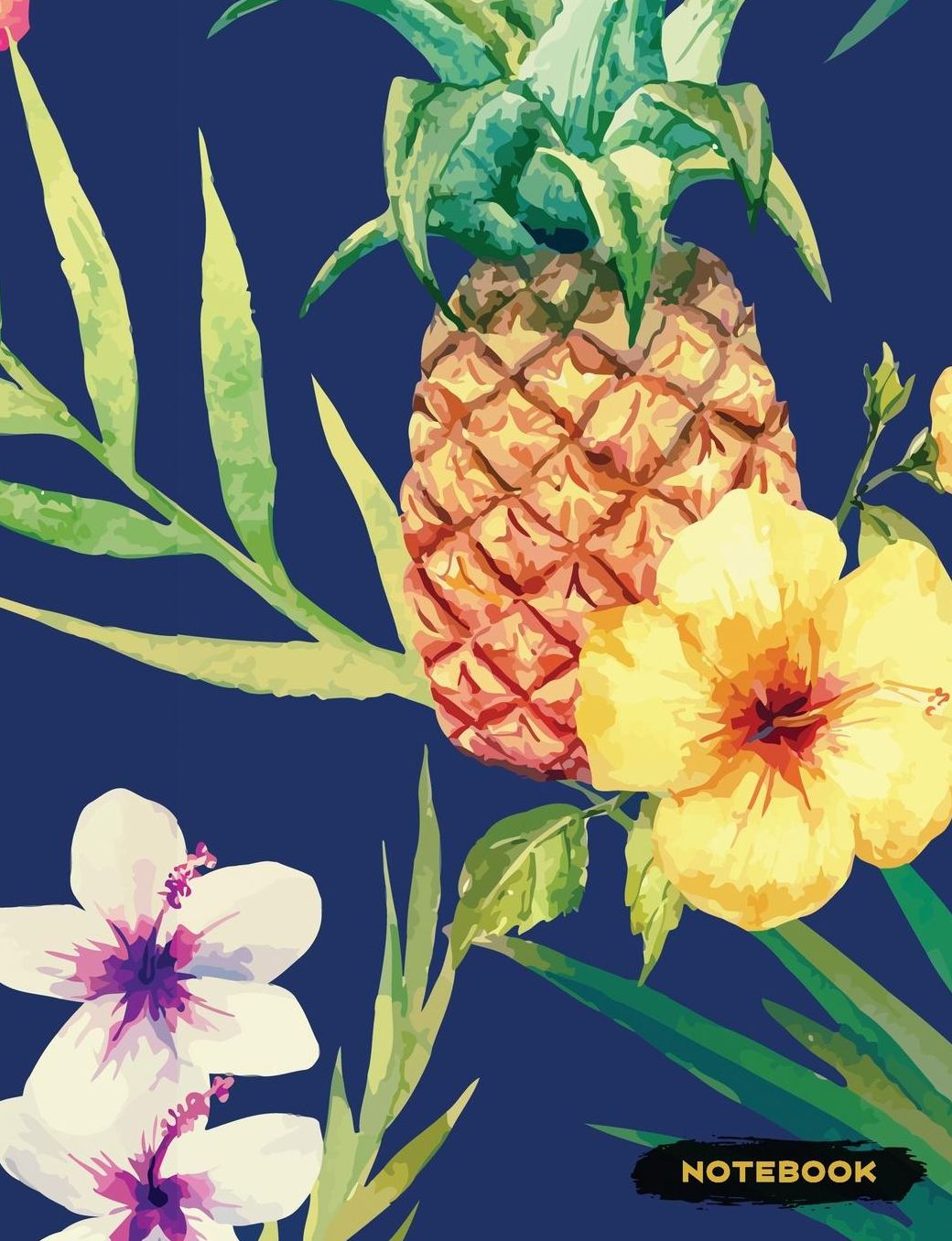 Notebook: Pineapple Lined Journal, Composition Notebook, Ruled Lines