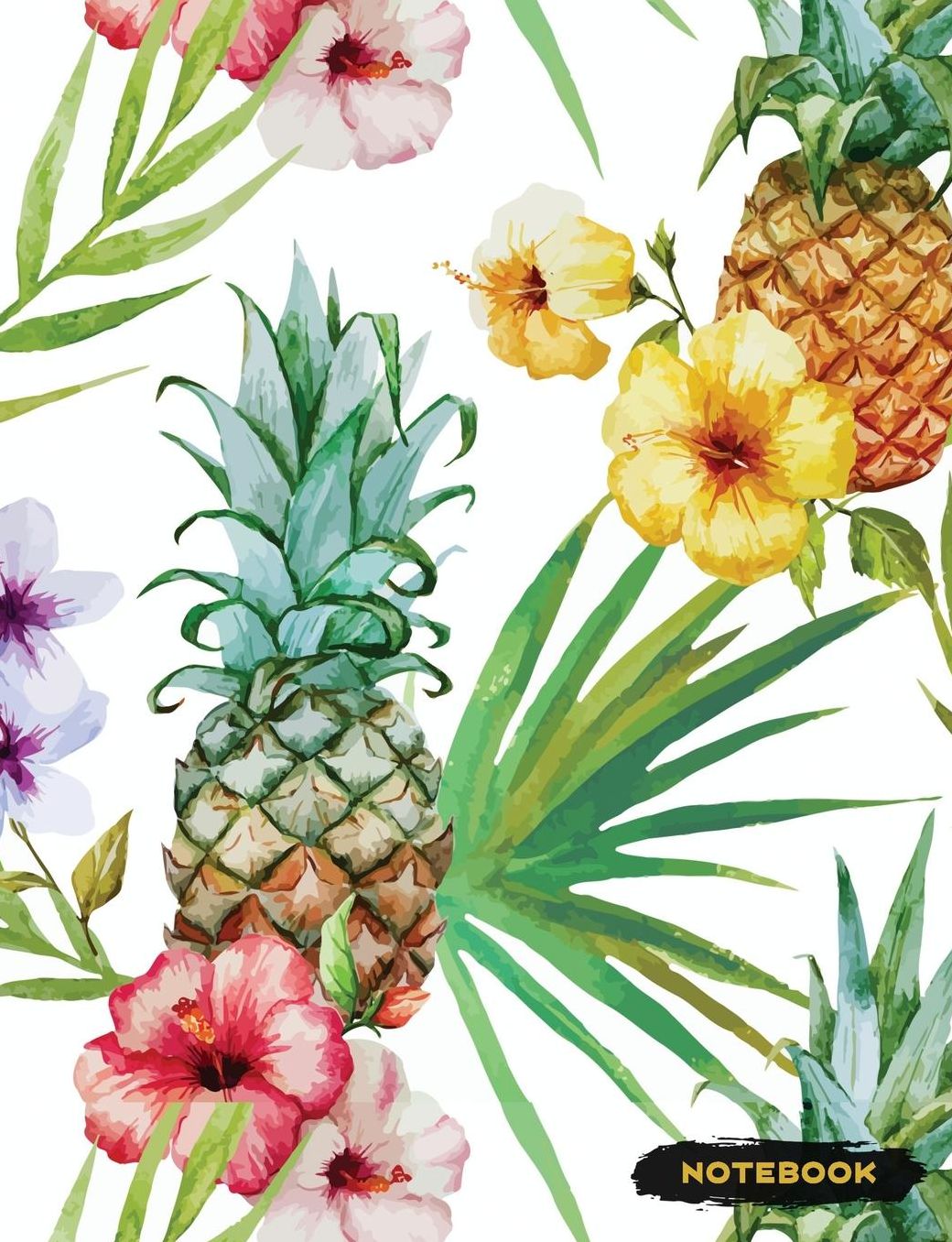 Notebook: Pineapple Lined Journal, Composition Notebook, Ruled Lines