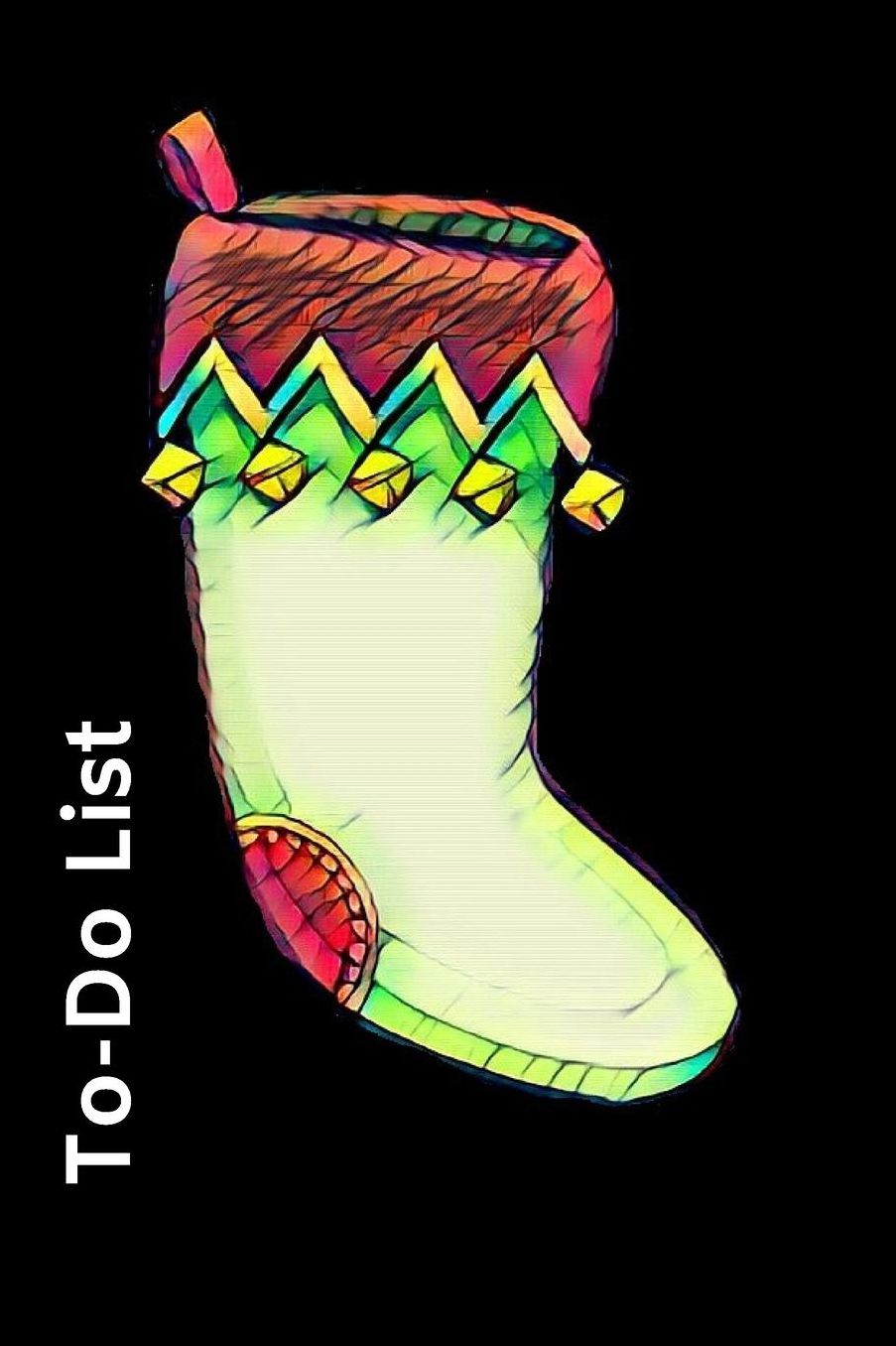 Stained Glass White Red Green Christmas Stocking Cute Christmas Blank Gift To-Do List Book for Women or Man: Lined Journal Pocket Size at-A-Glance Honey does Notes or Appointments