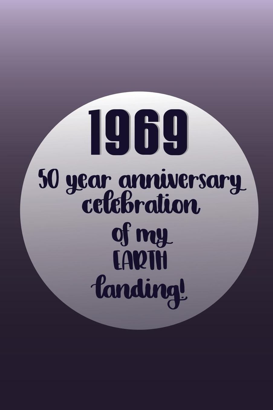 Funny 50th Birthday Celebration of Earth and Moon Landing Notebook: Celebrate your 50th birthday and the Moon Walk by American Astronaut in 1969 with this blank lined journal. Funny gift for a fifty year old. Subject and Date boxes organise your notes.