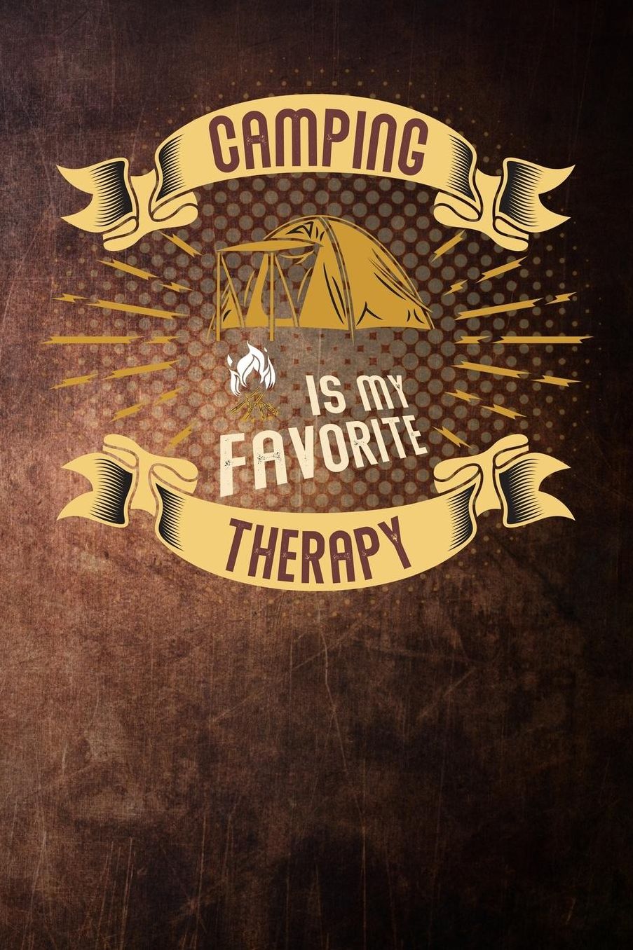 camping is my favorite therapy: mountain hiking vintage Lined Notebook / Diary / Journal To Write In outdoor camping Gift for women, men and kids