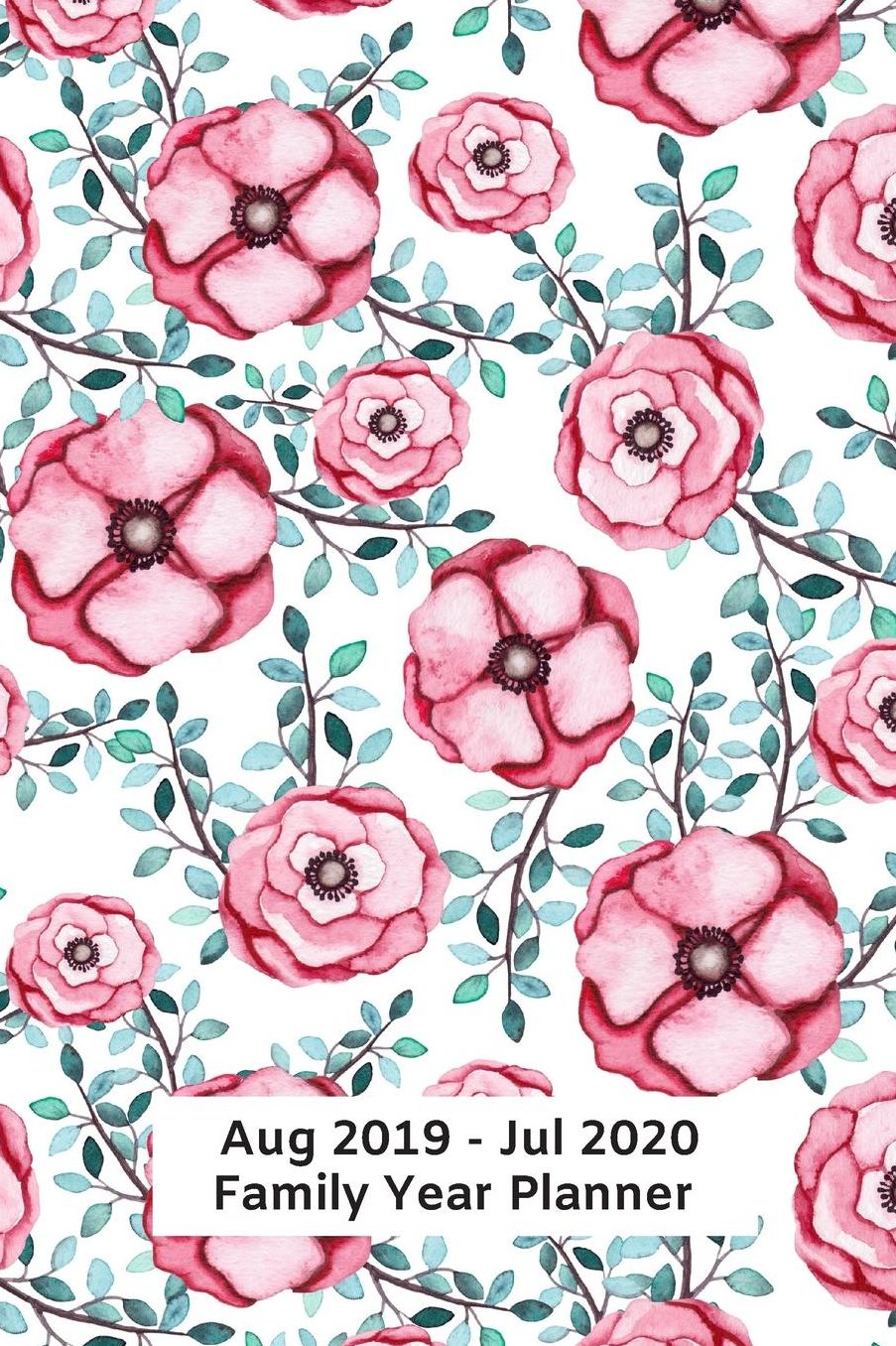 2019-2020 Family Weekly Planner - Floral design ideal for mom gardeners females: Academic Mid Year Diary Week to Page To Do list on each page