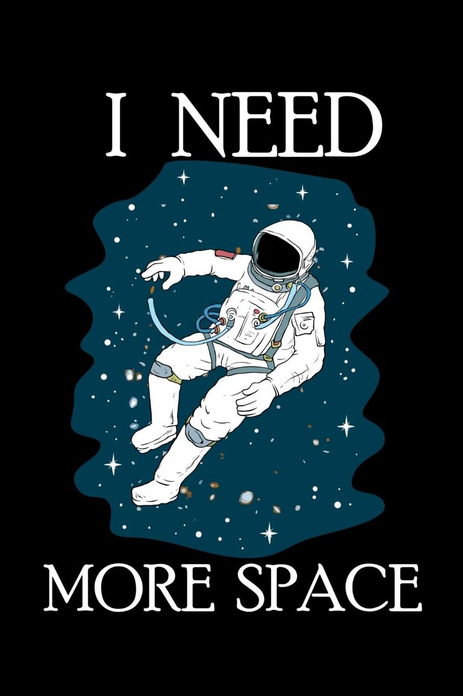 I Need More Space: 120 Pages I 6x9 I Music Sheet I Funny Science, Space Ship & Galaxy Gifts