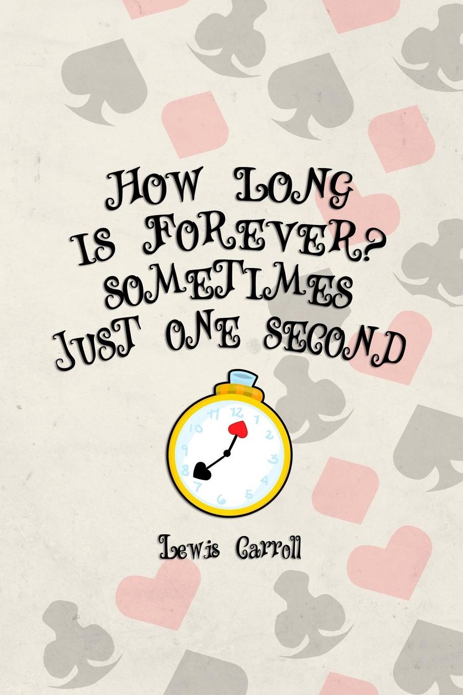 How Long Is Forever? Sometimes Just One Second: Blank Lined Notebook ( Alice In Wonderland ) Poker