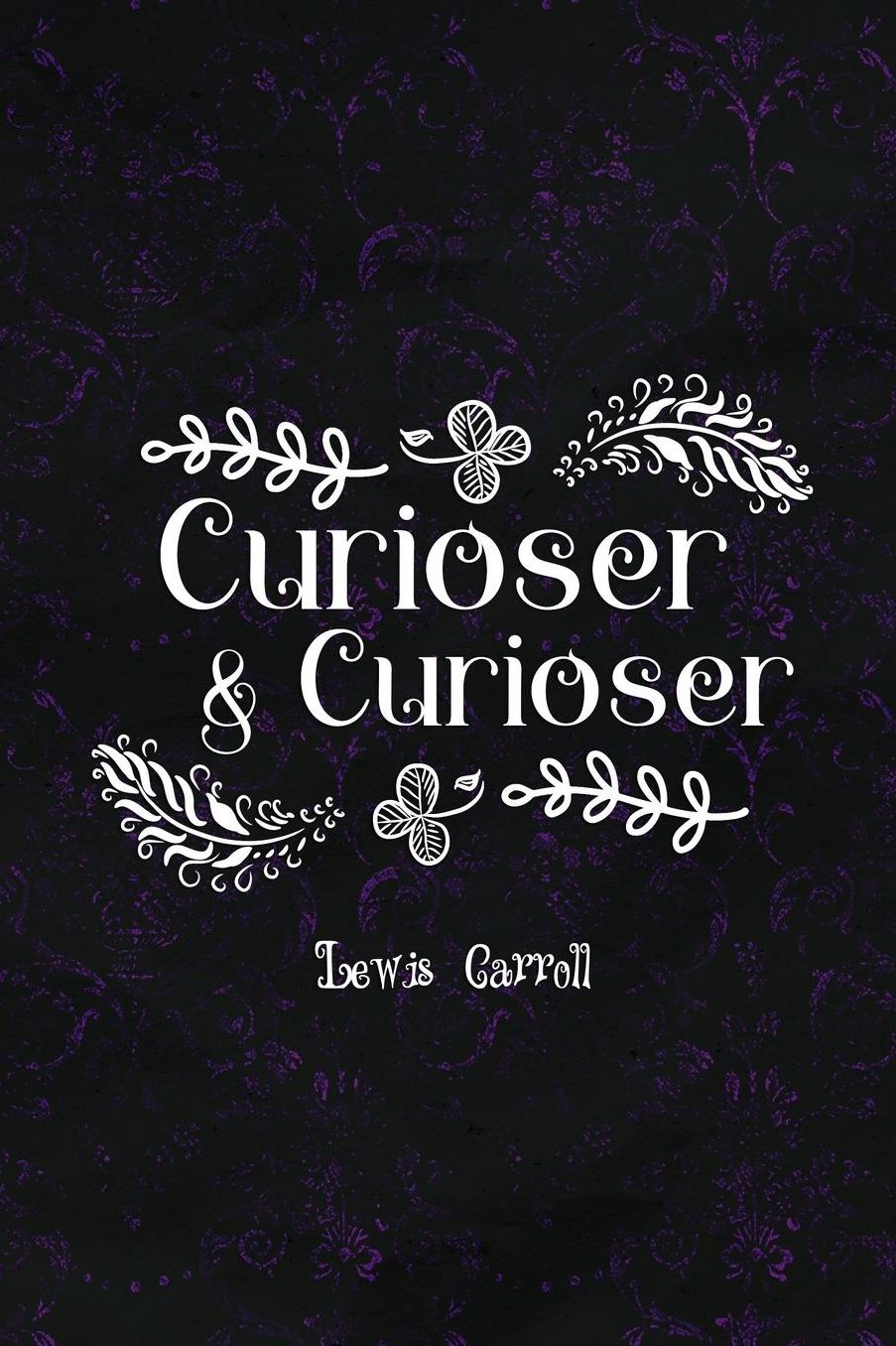 Curioser & Curioser: Blank Lined Notebook ( Alice In Wonderland ) Black