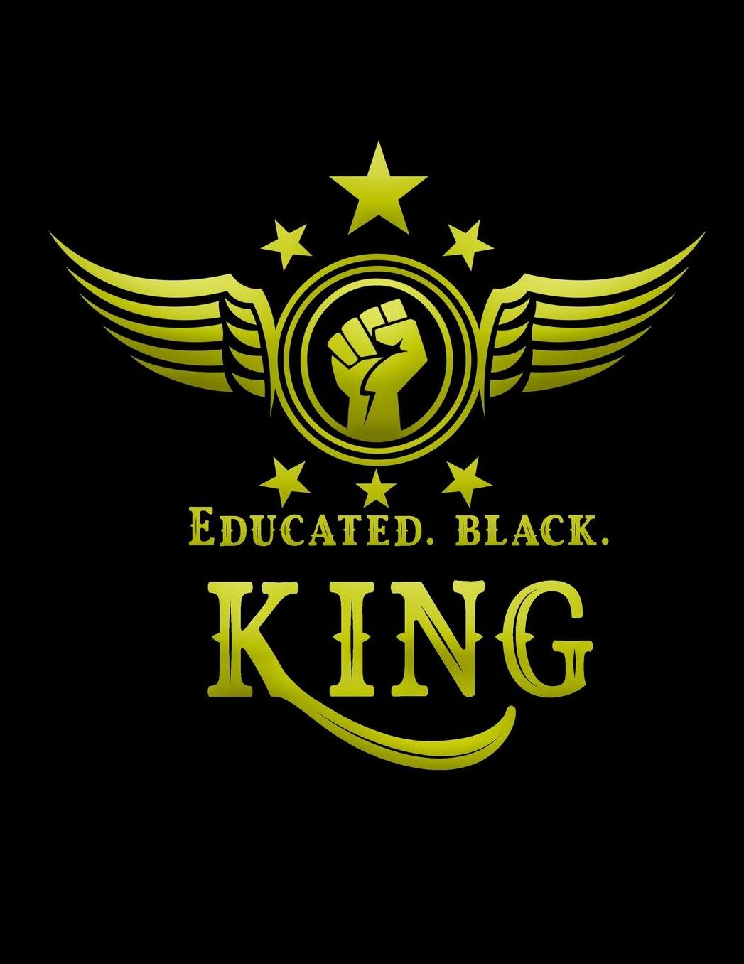 Educated Black King: 120 page blank lined journal