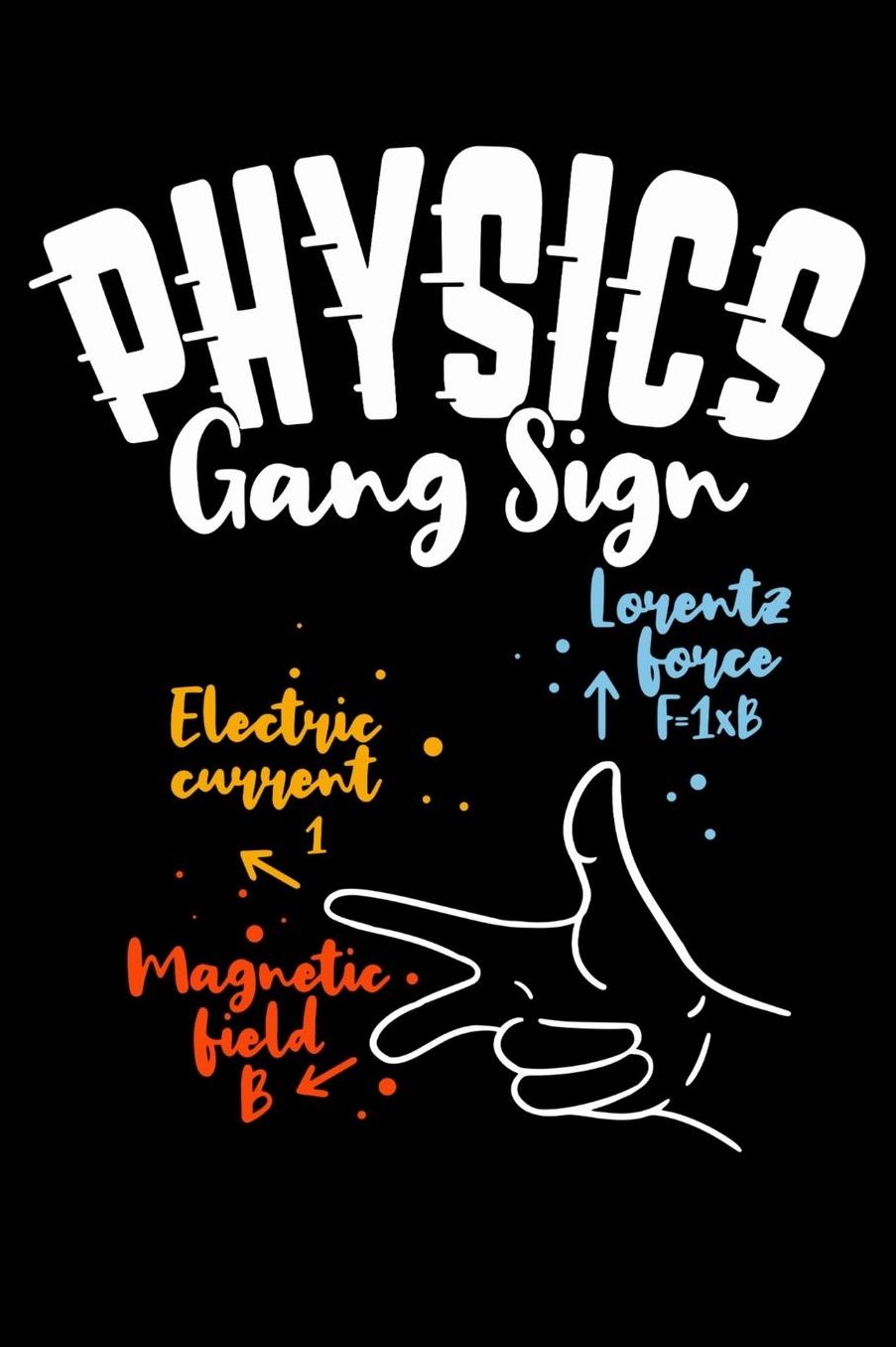Physics Gang Sign Lorentz Force F=IxB Electric Current I Magnetic Field B: 120 Pages I 6x9 I Music Sheet I Funny Teacher, School & College Gifts