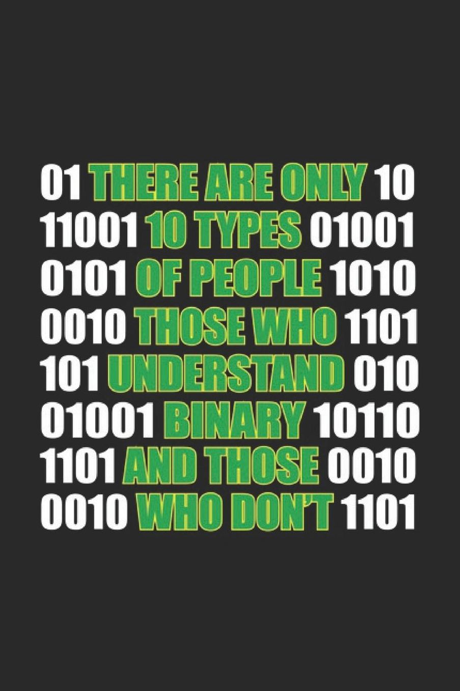 There Are Only 10 Types Of People Those Who Understand Binary and Those Who Don't: Programming Developer Notebook Computer Science Journal for Coder, Coding Samples Programmers and computer nerds for sketches, notes, tasks, code ideas and To-Do lists, Dot