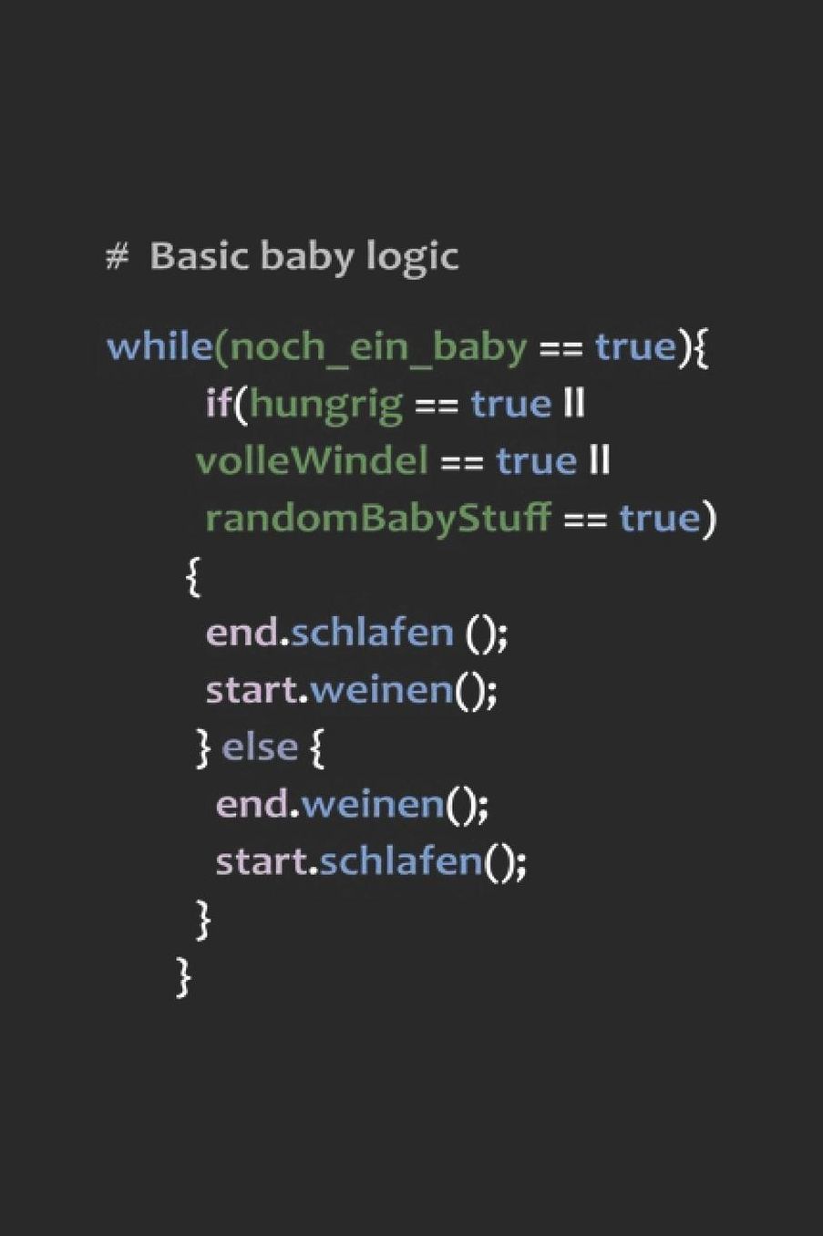 Baby Logic: Programming Developer Notebook Computer Science Journal for Coder, Coding Samples Programmers and computer nerds for sketches, notes, tasks, code ideas and To-Do lists, Dot Grid notebook, 120 pages