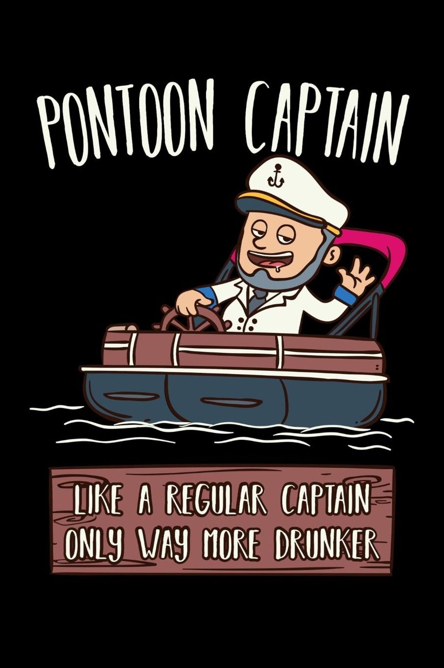 Pontoon Captain Lika A Regular Captain Only More Drunker: 120 Pages I 6x9 I Music Sheet I Funny Boating, Sailing & Vacation Gifts