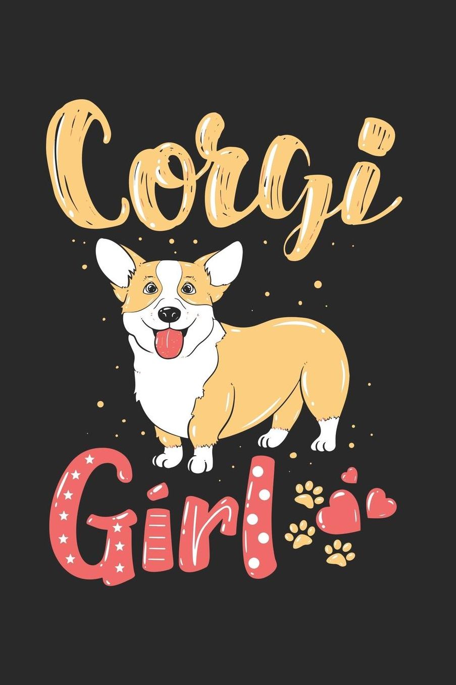 Corgi Girl: Small Blank Journal and Dotted Paper (6 x 9, A5 Size) 120 Pages