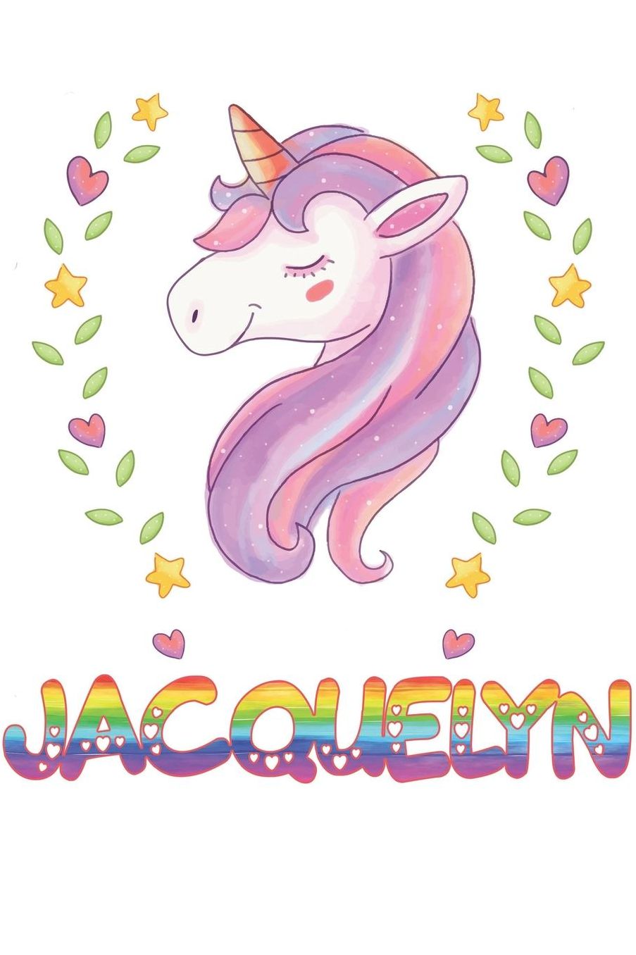 Jacquelyn: Jacquelyn Notebook Journal 6x9 Personalized Gift For Jacquelyn Unicorn Rainbow Colors Lined Paper