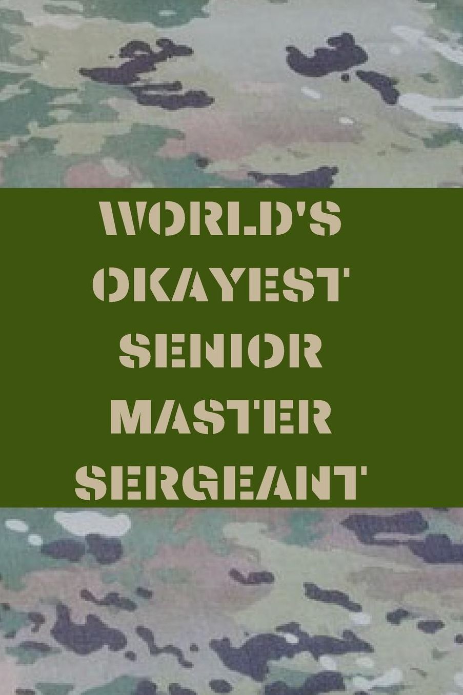 World's Okayest Senior Master Sergeant: US Air Force Blank Lined Journal Notebook Diary Logbook Planner Gift