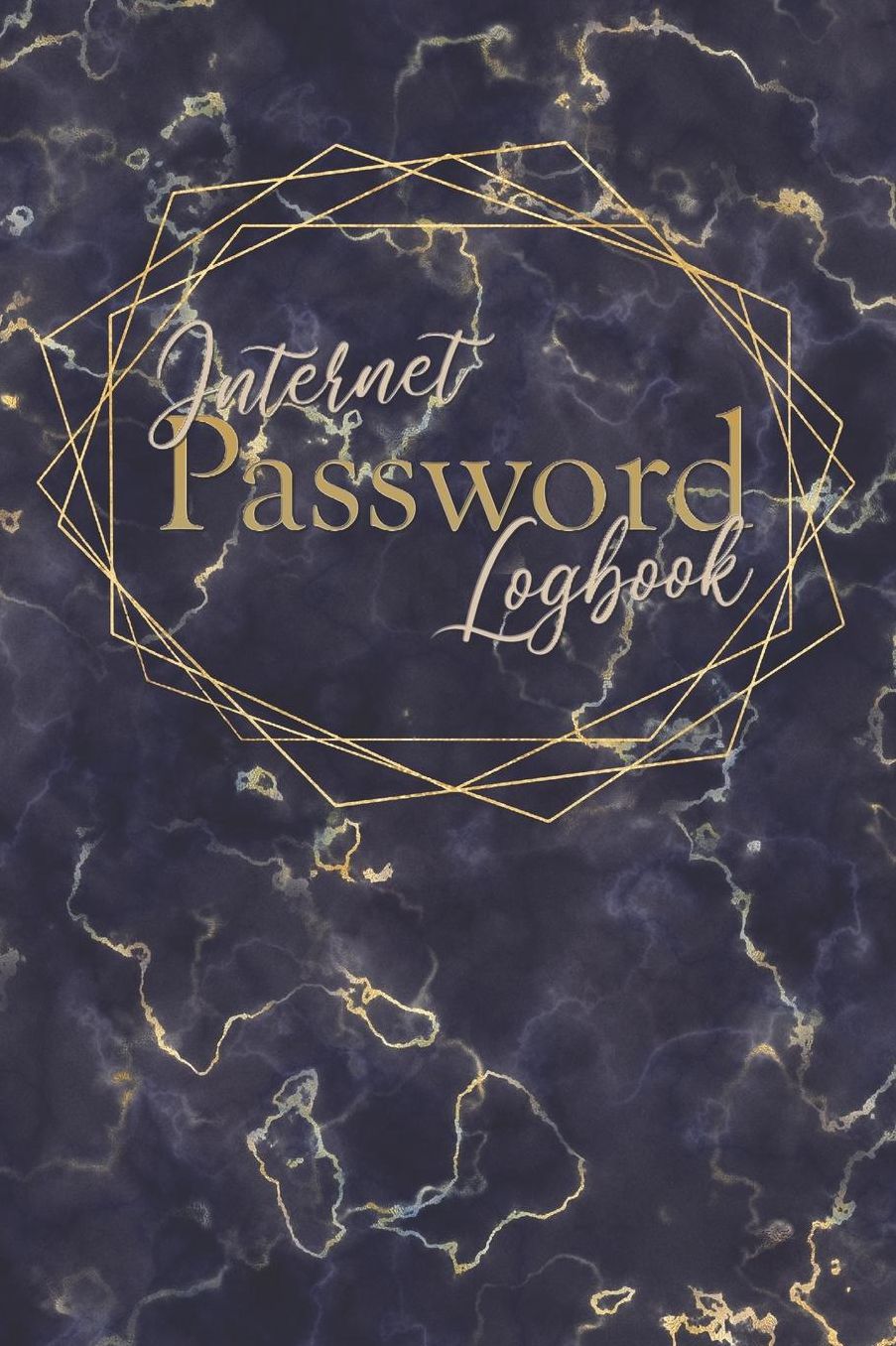 Internet Password Logbook: Record Keeper To Protect Your Private Internet Usernames And Passwords With Tabs: Purple Gold Marble Cover Design