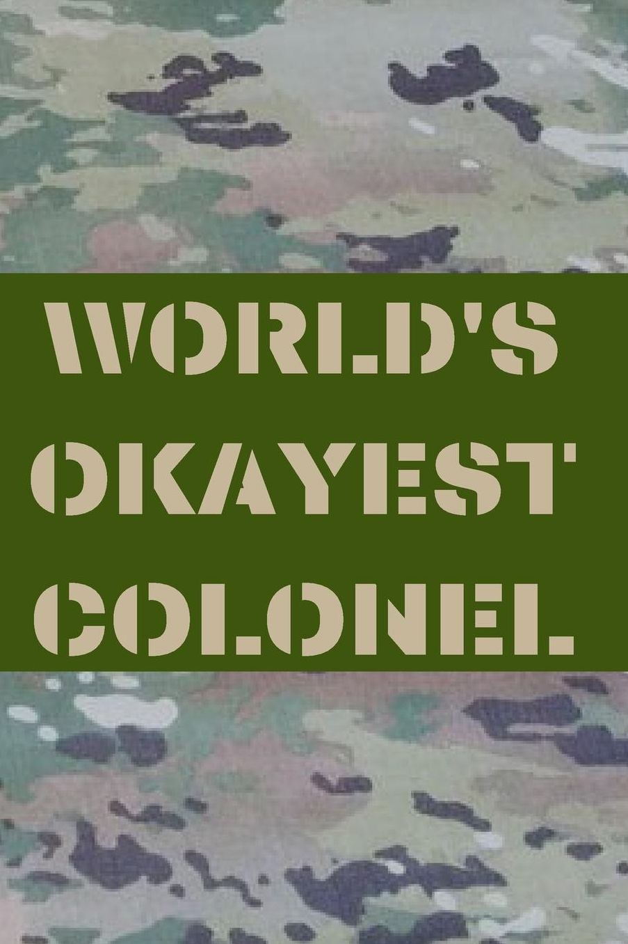World's Okayest Colonel: Army and Air Force Blank Lined Journal Notebook Diary Logbook Planner Gift