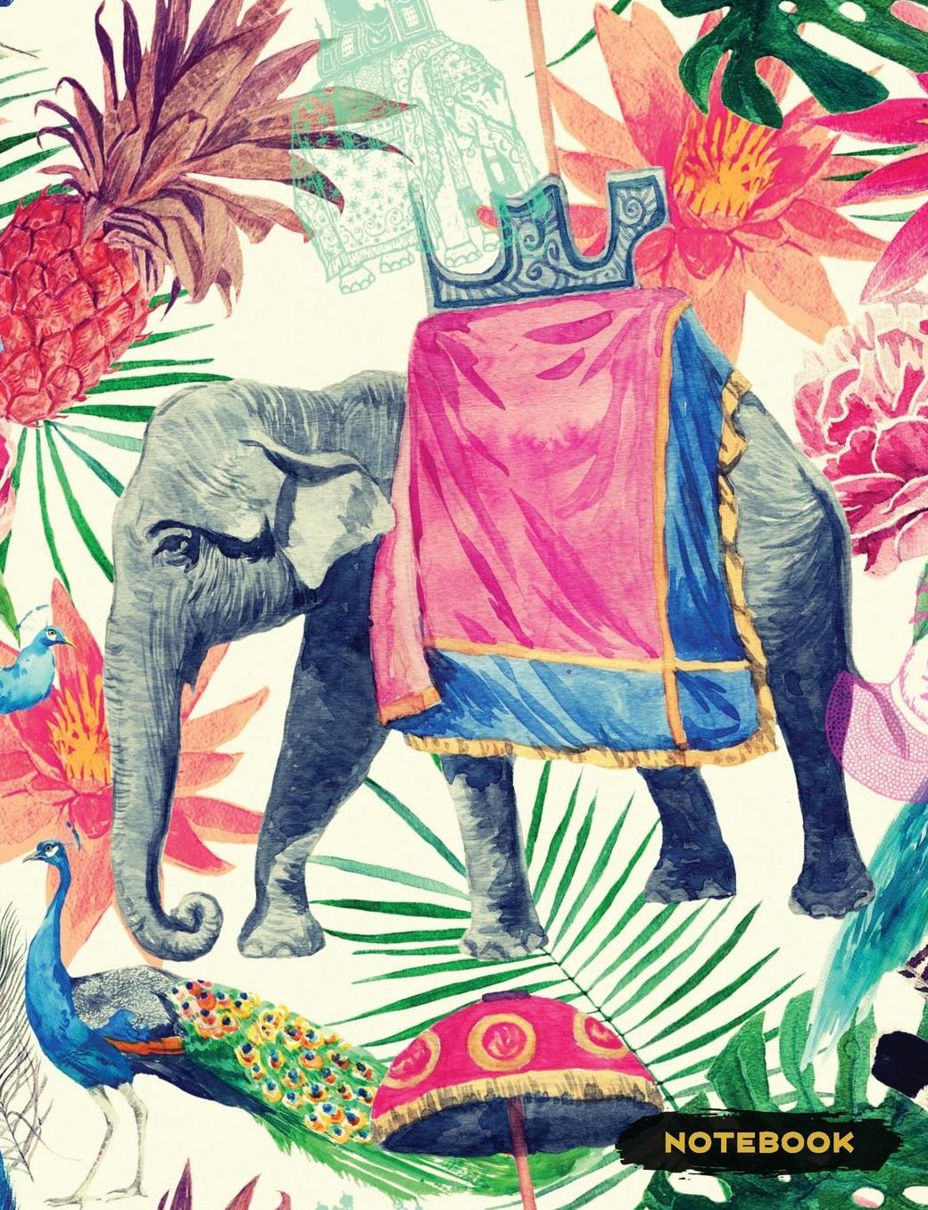 Notebook: Elephant Lined Journal, Composition Notebook, Ruled Lines