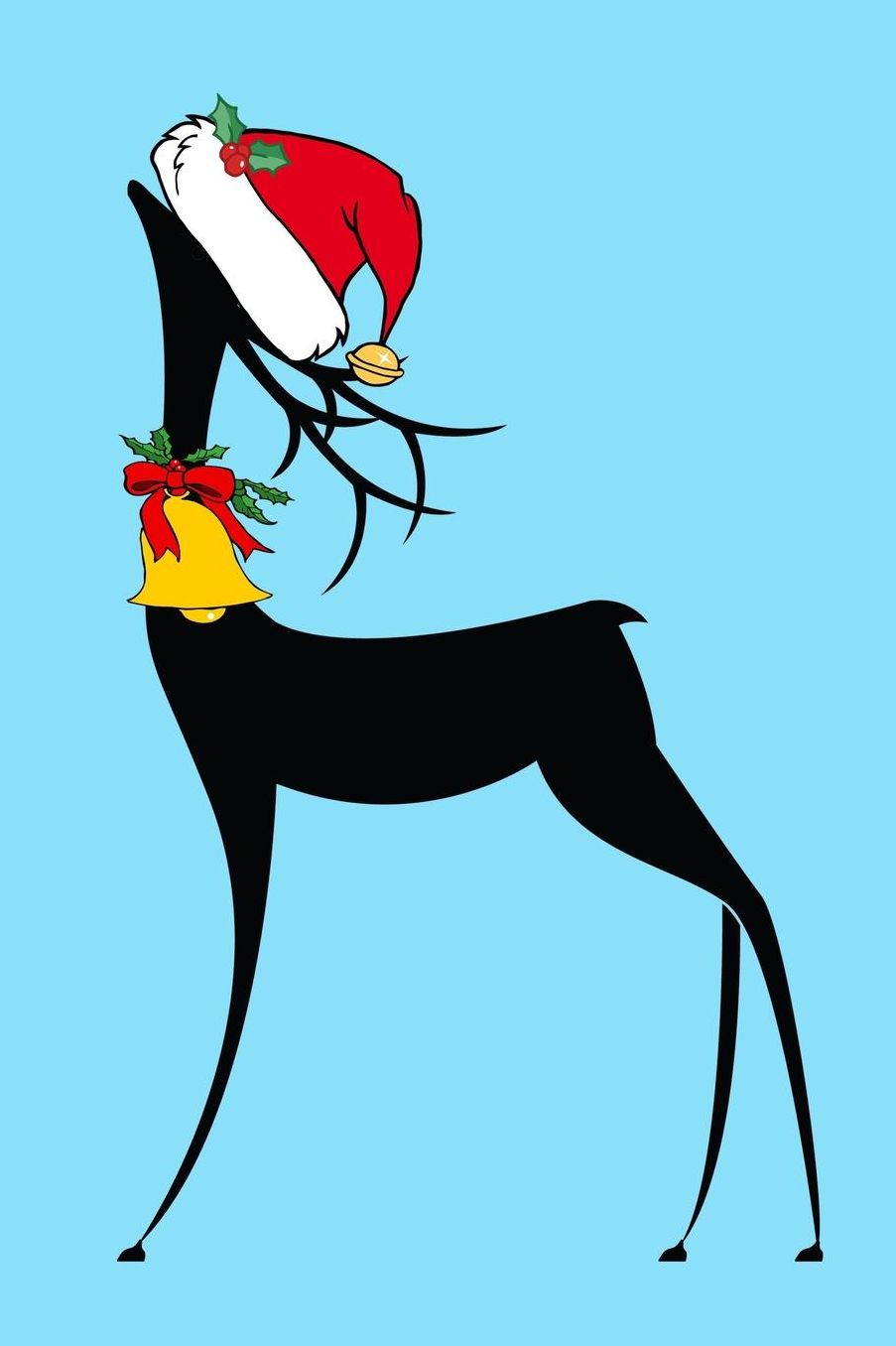 Beautiful Christmas Deer Journal: Cute Reindeer Santa Claus Holiday Notebook Gift