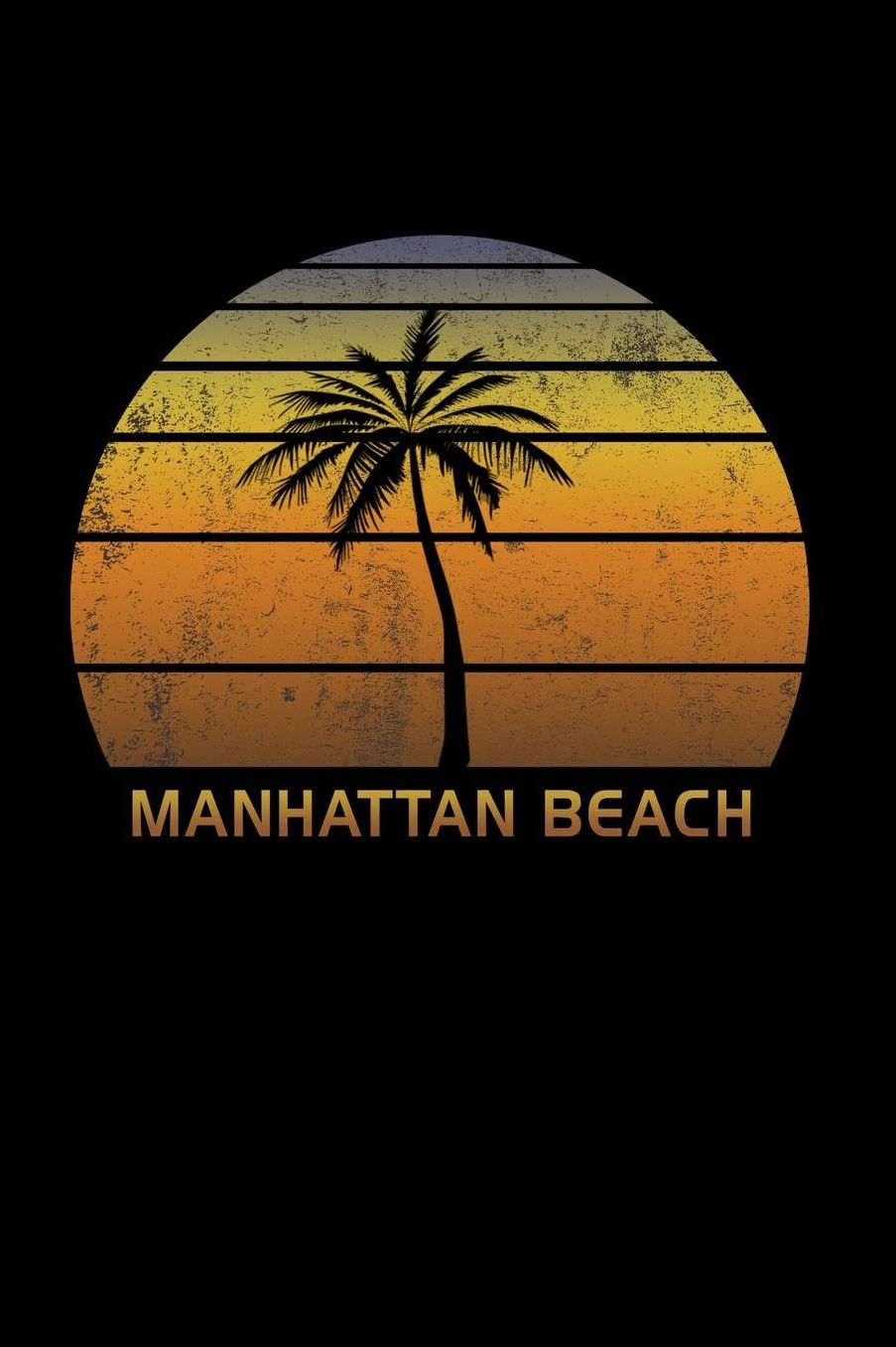 Manhattan Beach: California Notebook Lined Wide Ruled Paper For Taking Notes. Stylish Journal Diary 6 x 9 Inch Soft Cover. For Home, Work Or School.