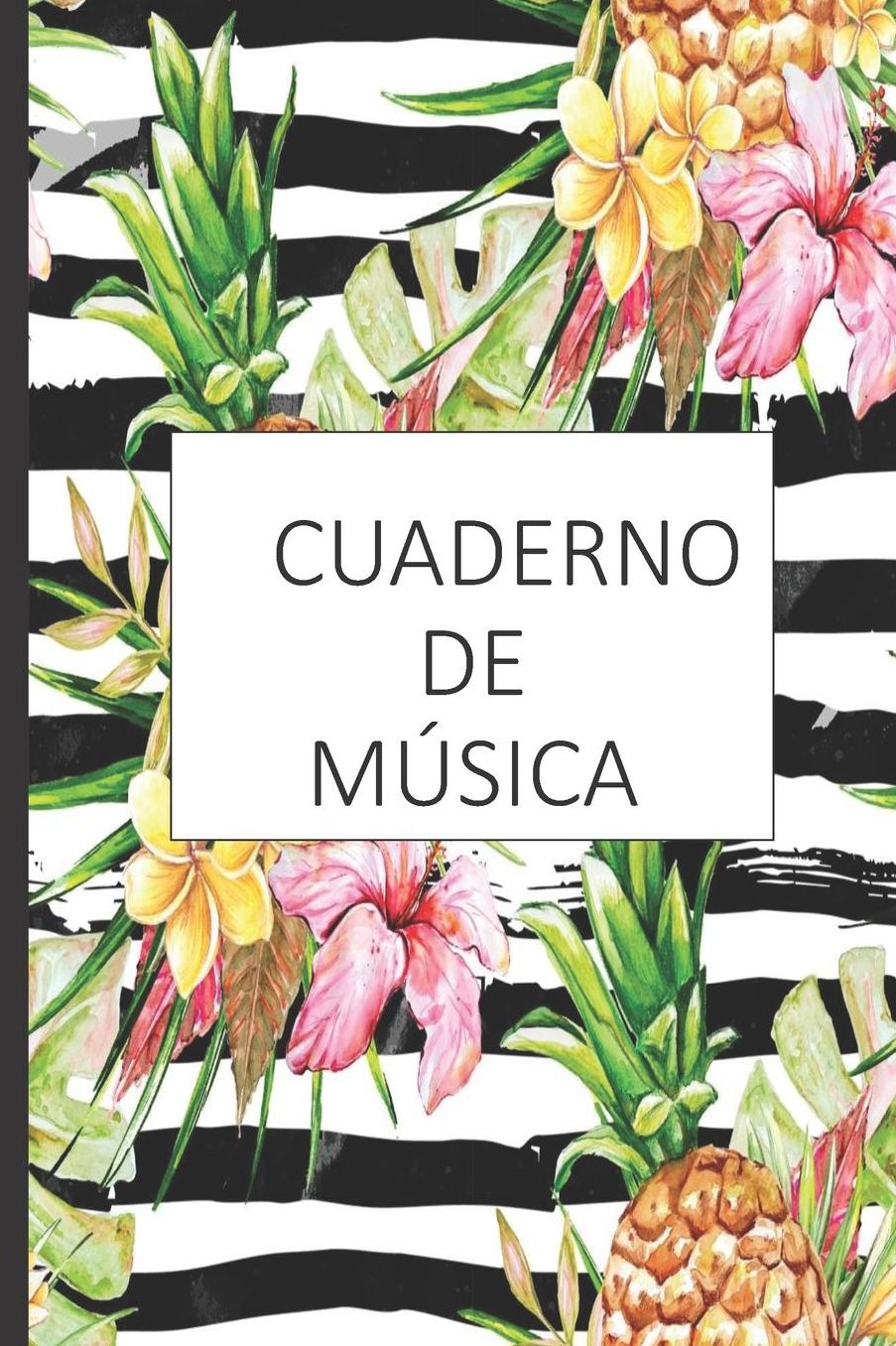 cuaderno de mï¿½sica: Cuaderno de pentagramas Libro de mï¿½sica ideal para escribir notaciï¿½n musical con 120 paginas