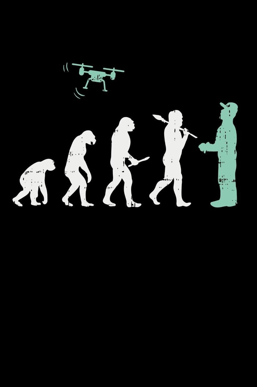 Drone Pilot Evolution: 120 Pages I 6x9 I Music Sheet I Funny Flight Operator, Quadcopter & Aircraft Gifts