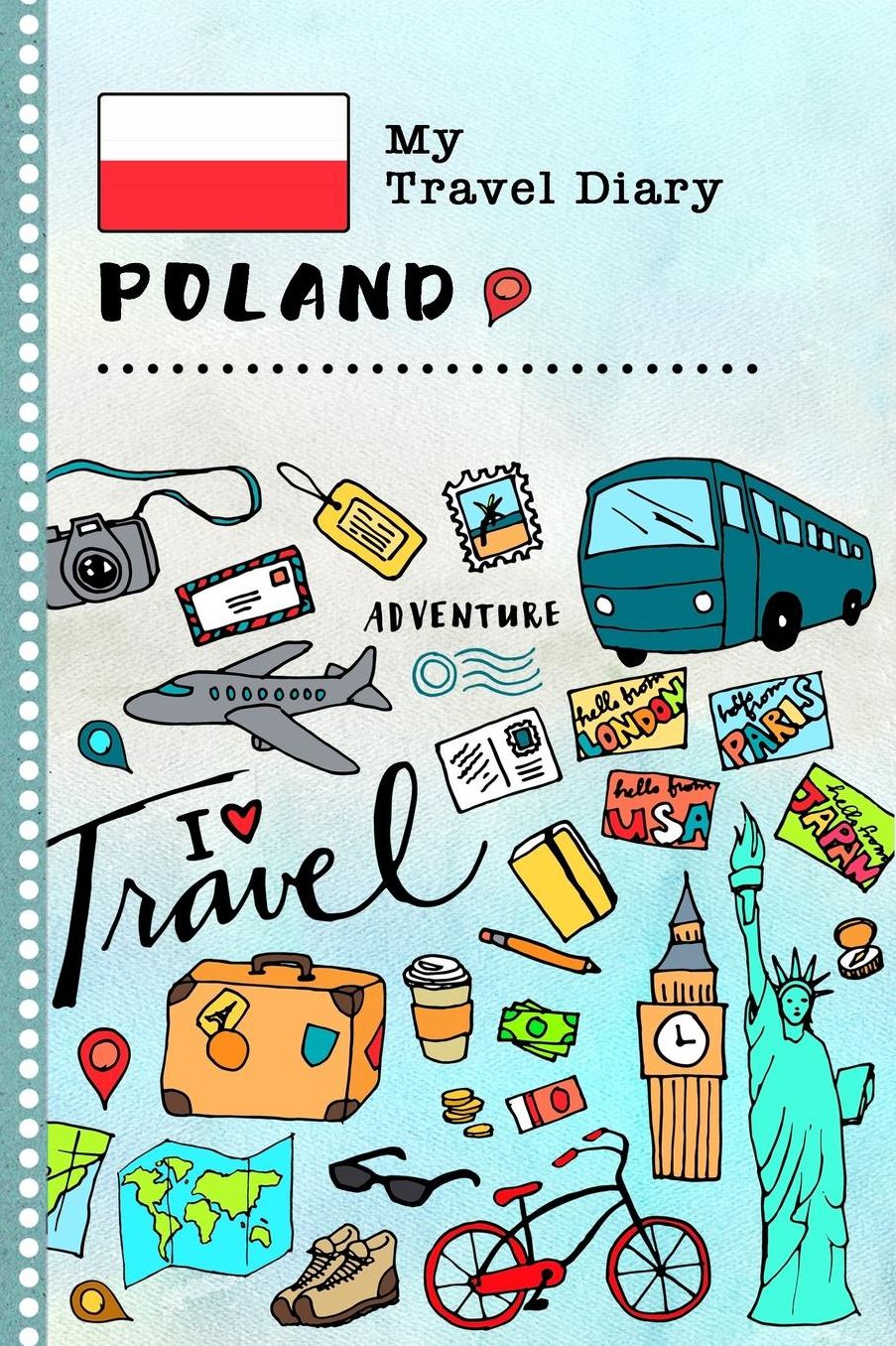 My Travel Diary Poland: Kids Guided Journey Log Book 6x9 - Record Tracker Book For Writing, Sketching, Gratitude Prompt - Vacation Activities Memories Keepsake Journal - Girls Boys Traveling Notebook