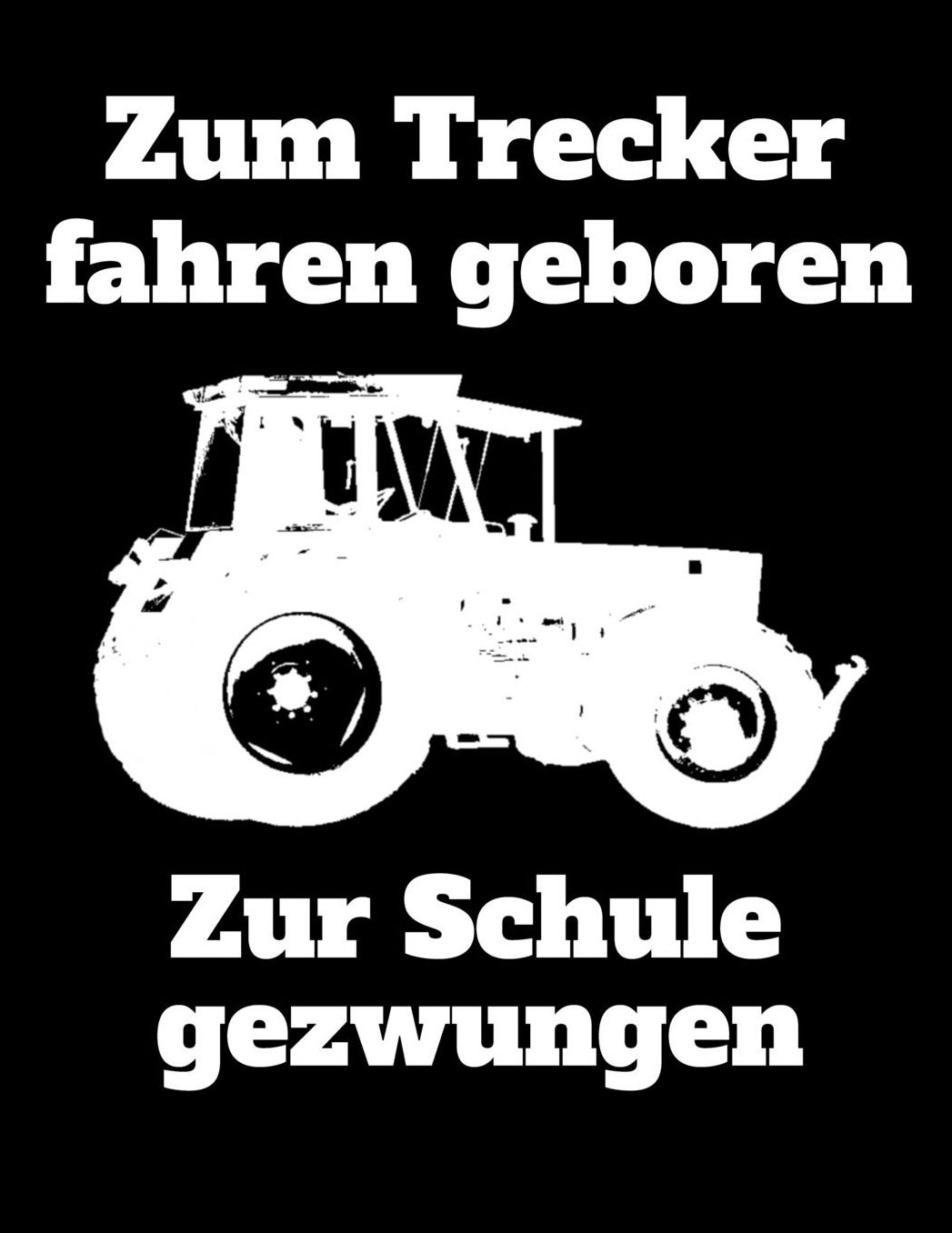 Zum Trecker fahren geboren Zur Schule gezwungen: a4 kariertes Notizbuch mit einem Traktor fï¿½r einen Landwirt oder Lohner in der Ausbildung oder Schule als Geschenk