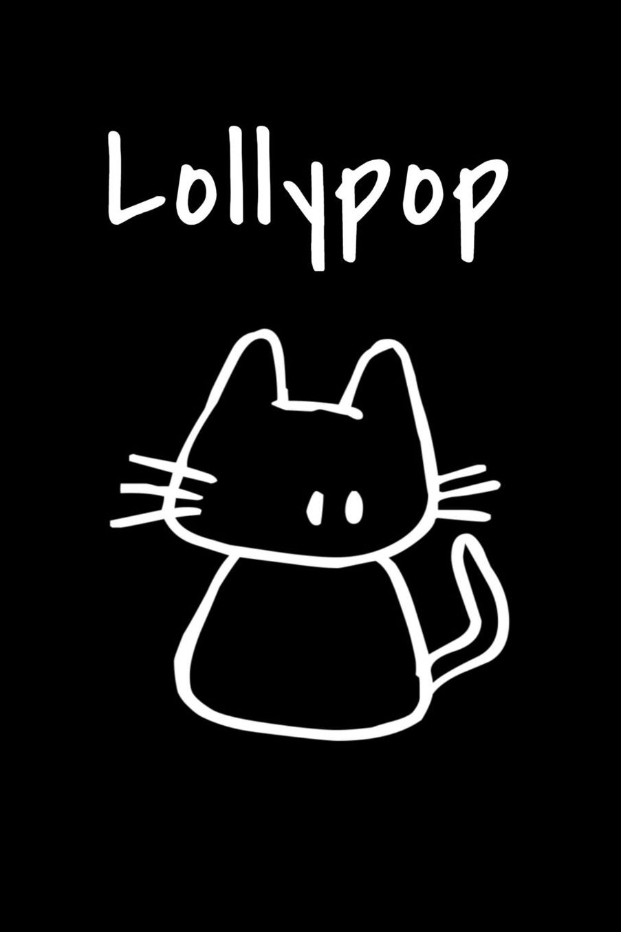Lollypop: Composition Notebook Plain College Ruled Wide Lined 6 x 9 Journal Cute Meow Funny Kawaii Gifts for Cat Lover's Organizer Record Log Passwords Address Book Appointments & Diary Students Back to School Teens Kids Workbook for Writing Notes