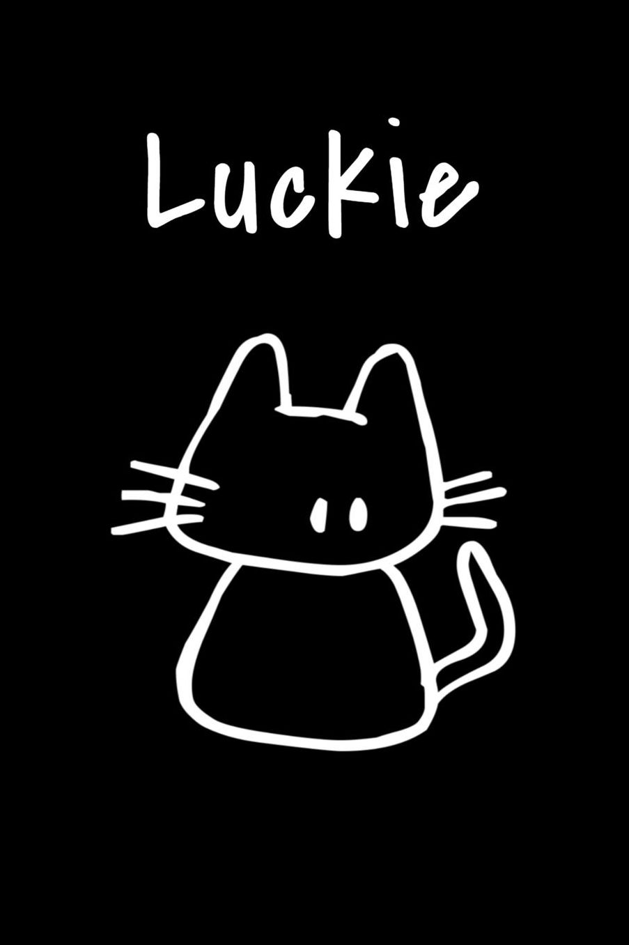 Luckie: Composition Notebook Plain College Ruled Wide Lined 6 x 9 Journal Cute Meow Funny Kawaii Gifts for Cat Lover's Organizer Record Log Passwords Address Book Appointments & Diary Students Back to School Teens Kids Workbook for Writing Notes