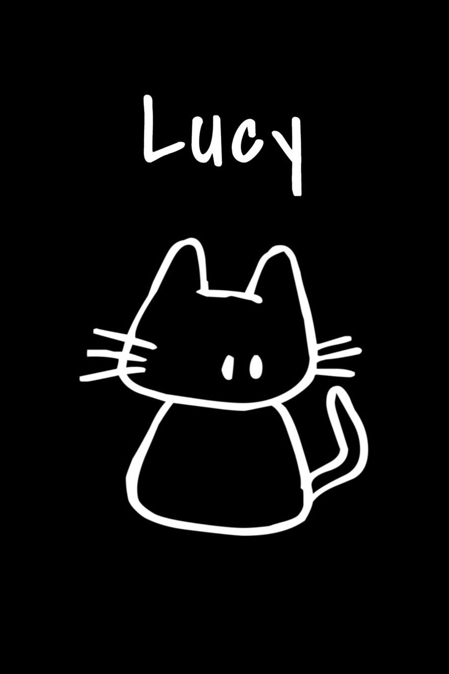 Lucy: Composition Notebook Plain College Ruled Wide Lined 6 x 9 Journal Cute Meow Funny Kawaii Gifts for Cat Lover's Organizer Record Log Passwords Address Book Appointments & Diary Students Back to School Teens Kids Workbook for Writing Notes