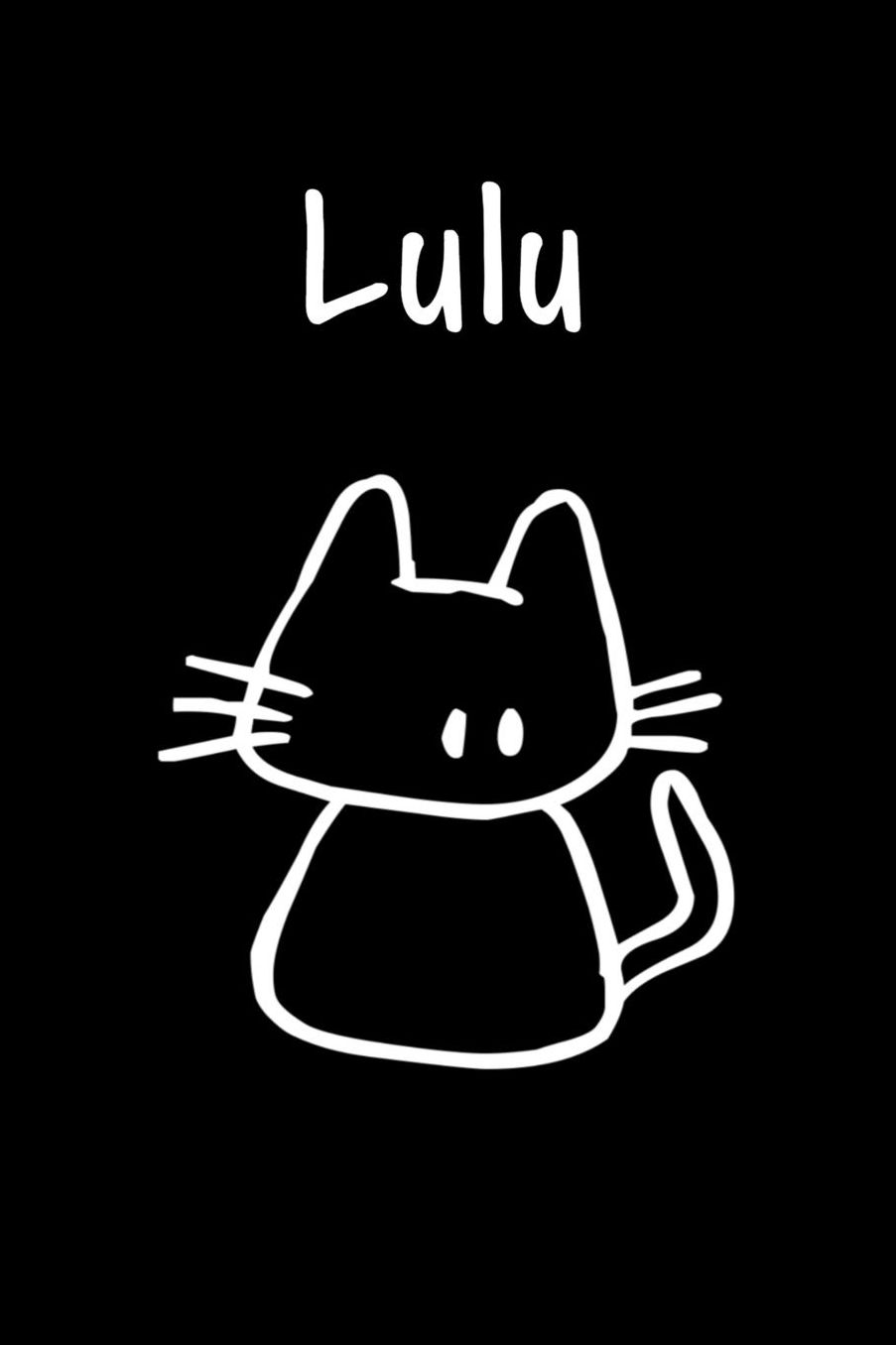 Lulu: Composition Notebook Plain College Ruled Wide Lined 6 x 9 Journal Cute Meow Funny Kawaii Gifts for Cat Lover's Organizer Record Log Passwords Address Book Appointments & Diary Students Back to School Teens Kids Workbook for Writing Notes