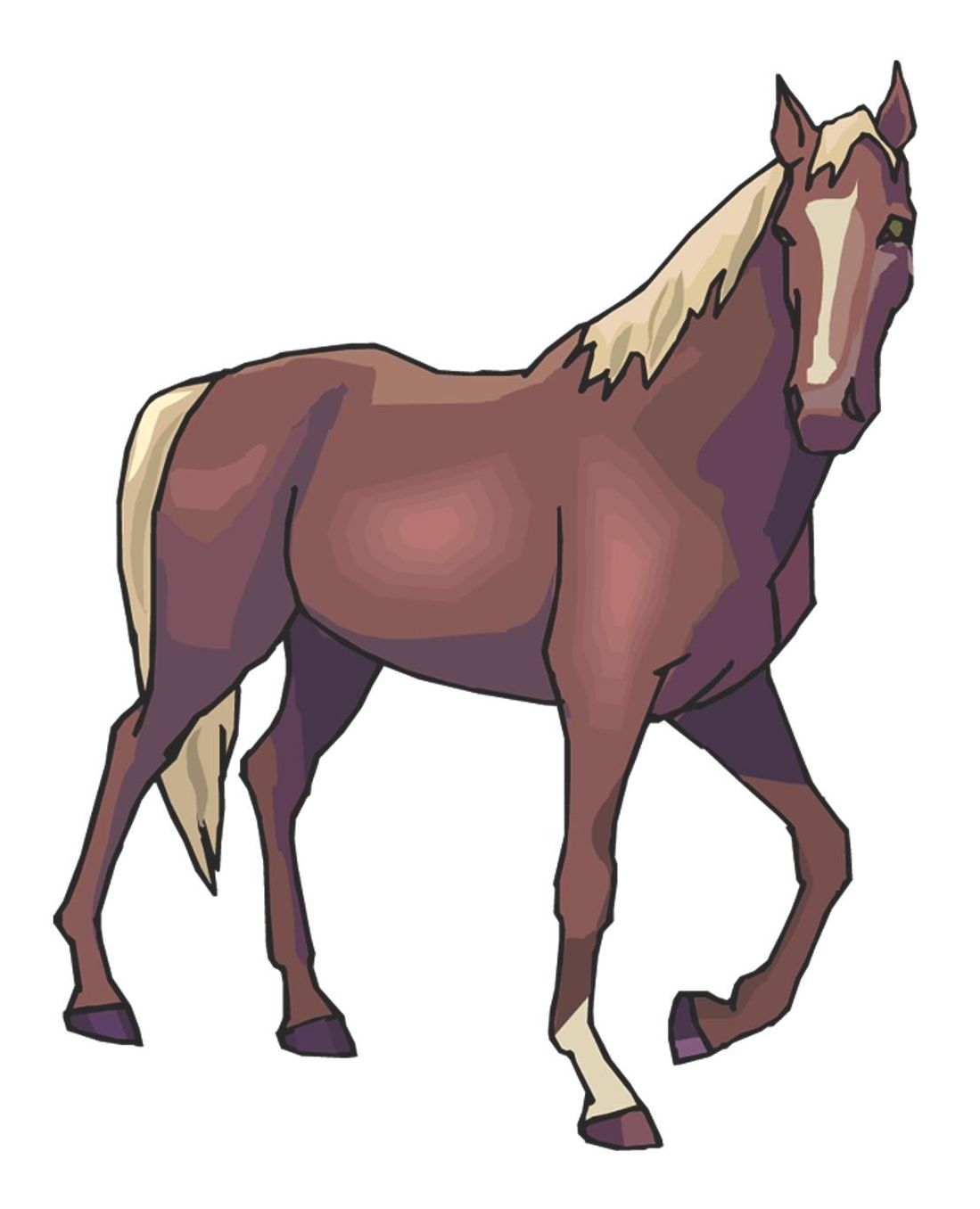 Horse Illustration School Composition Book Equine Walking Sorrel Horse: Horse Picture Equine Covers Composition Books Notebooks (Notebook, Diary, Blank Book)