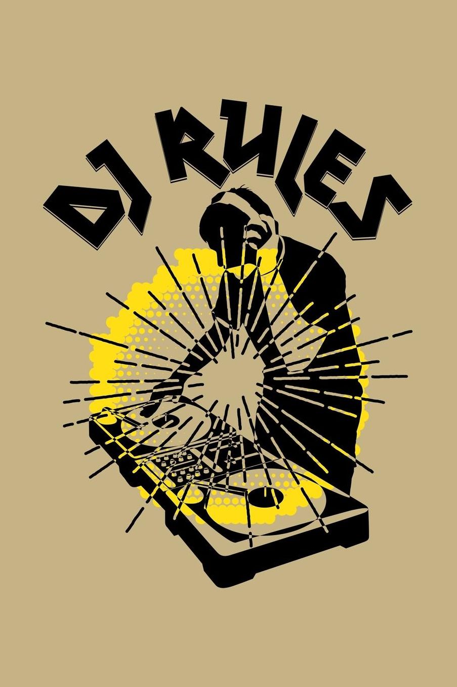 Dj Rules: Blank Paper Sketch Book - Artist Sketch Pad Journal for Sketching, Doodling, Drawing, Painting or Writing
