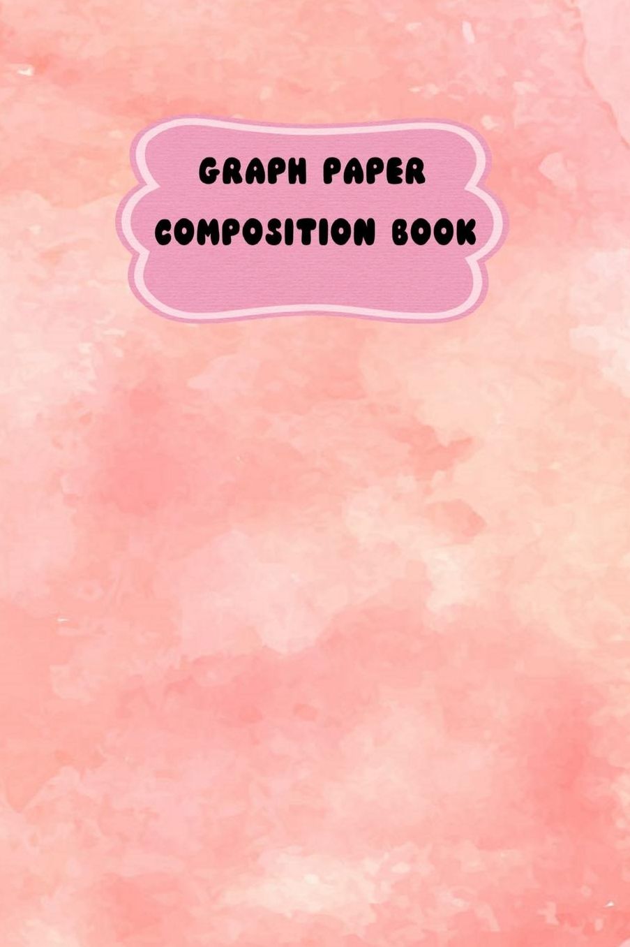 Graph Paper Composition Notebook: Pink Watercolor Theme-Grid Journal 1cm-6 x 9