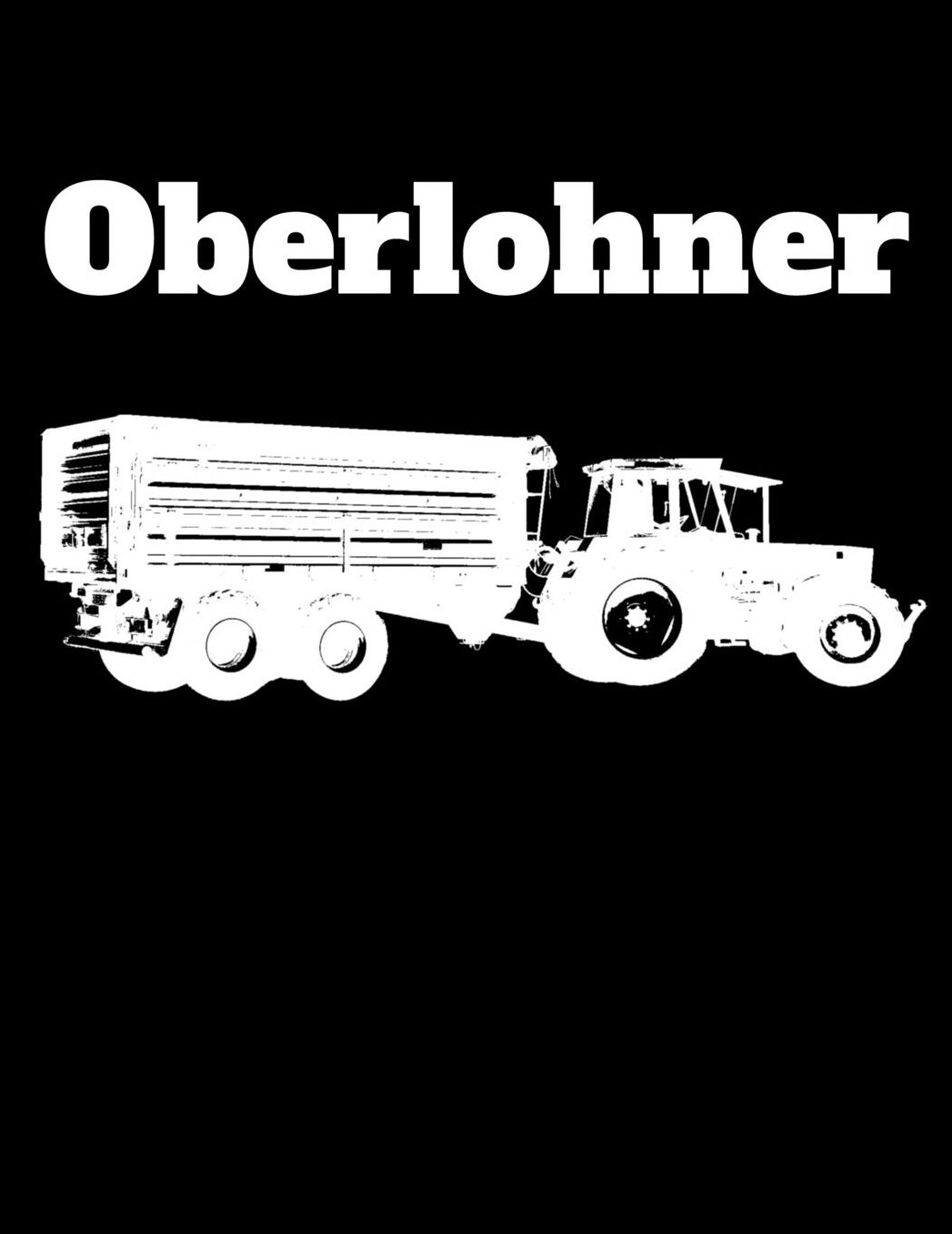 Oberlohner: A4 kariertes Notizbuch mit einem Traktor fï¿½r einen Lohner in der Landwirtschaft als Geschenk