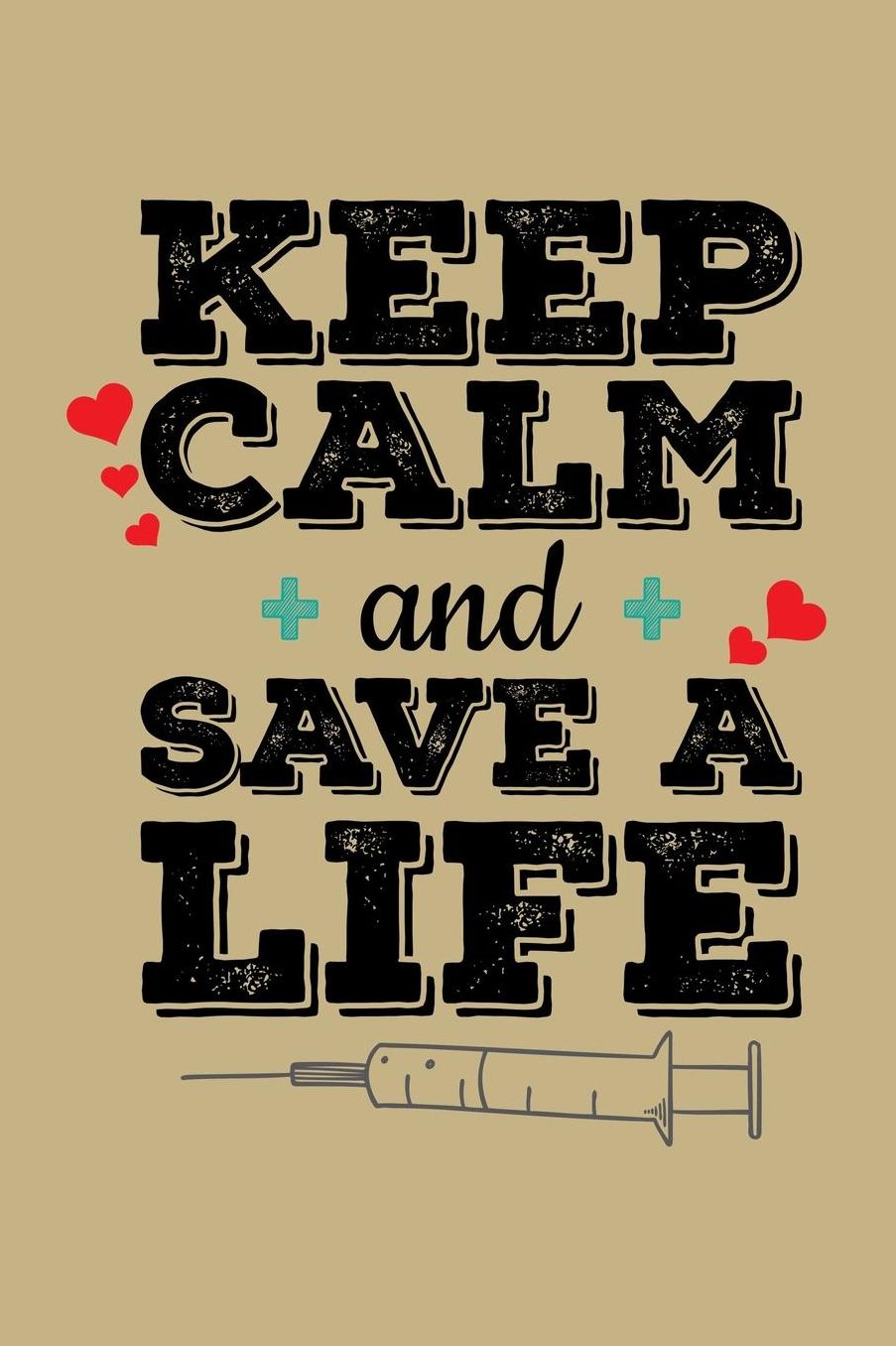 Keep Calm And Save A Life: Blank Paper Sketch Book - Artist Sketch Pad Journal for Sketching, Doodling, Drawing, Painting or Writing