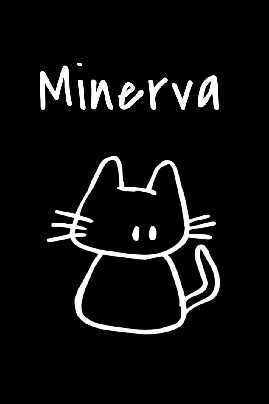 Minerva: Composition Notebook Plain College Ruled Wide Lined 6 x 9 Journal Cute Meow Funny Kawaii Gifts for Cat Lover's Organizer Record Log Passwords Address Book Appointments & Diary Students Back to School Teens Kids Workbook for Writing Notes