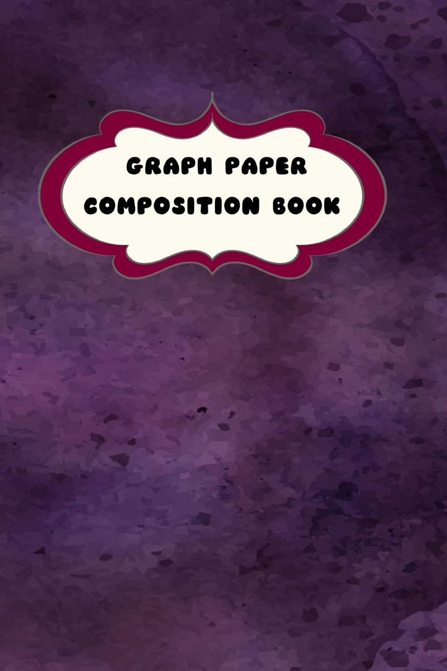 Graph Paper Composition Book: Purple Watercolor Theme-Grid Journal 1cm-6 x 9
