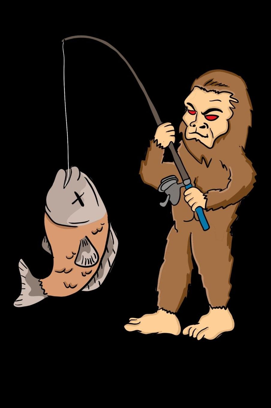 Bigfoot Carrying Fish: 120 Pages I 6x9 I Music Sheet I Funny Yeti & Sasquatch on Lake Angling Gifts