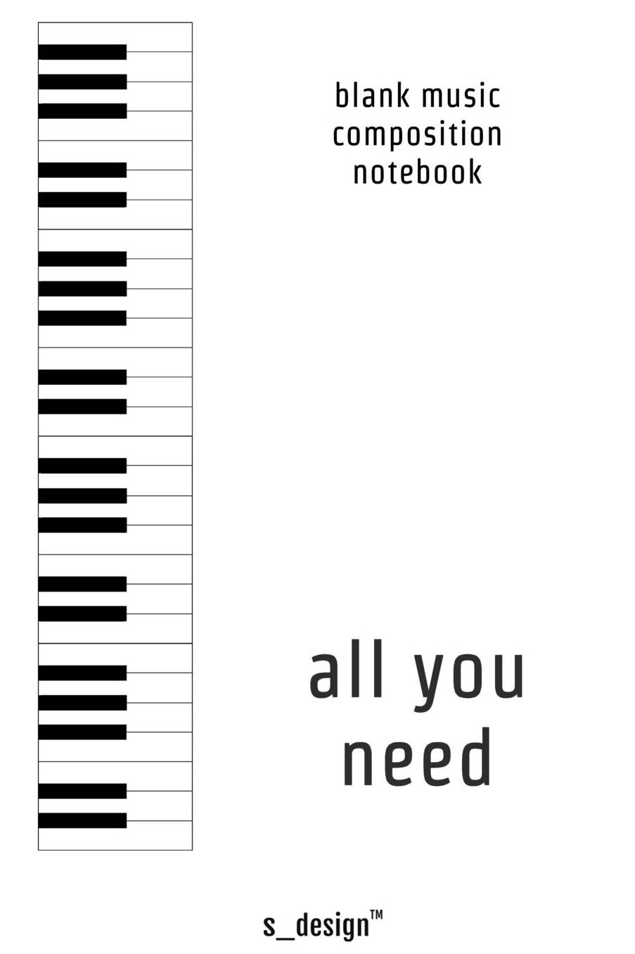Music Notebook for Music Composition / Song-Writing / Song-Texting / Songtext Writing: (120 blank lined ruled pages)
