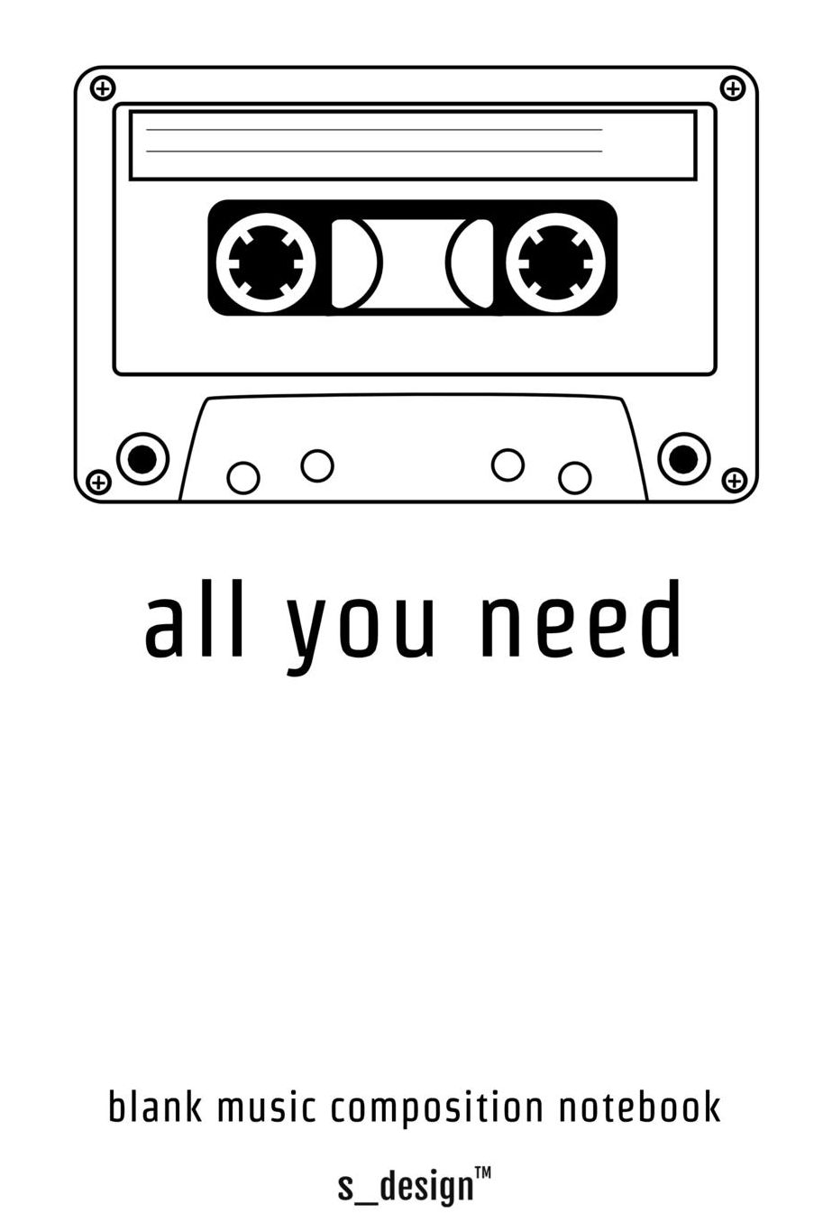 Music Notebook for Music Composition / Song-Writing / Song-Texting / Songtext Writing: (120 blank white lined ruled pages)