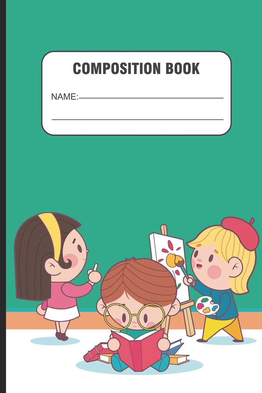 Composition Book: Trendy School Notebook, Primary Writing Journal, Handwriting Practice Paper for Kids