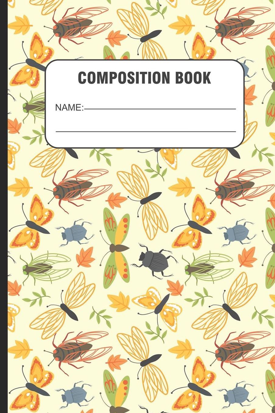 Composition Book: School Composition Notebook, Insects, Primary Writing Paper, Kids Handwriting Practice Journal Activity Book