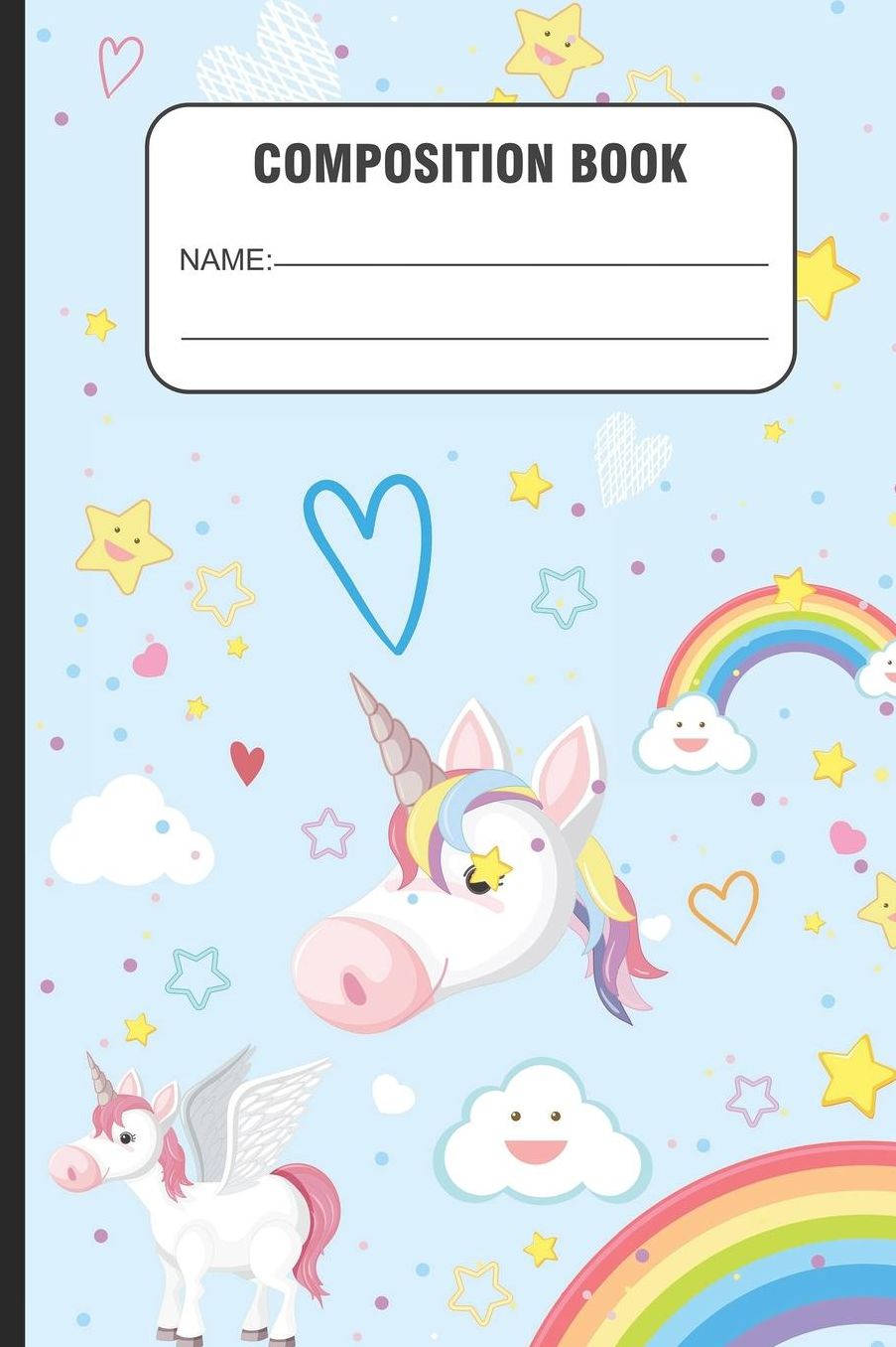 Composition Book: Unicorn Composition Notebook, Back To School Writing Journal, Kids Handwriting Practice Activity Book